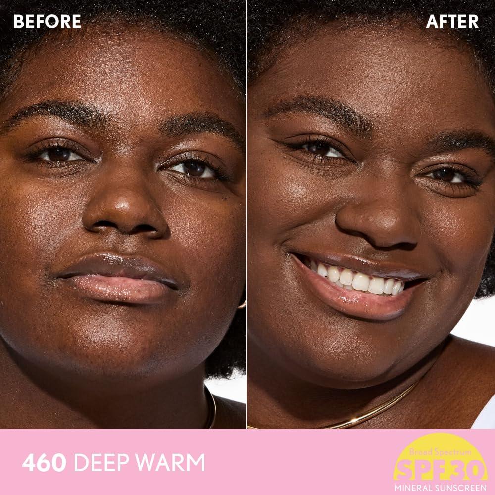 imageCOVERGIRL Clean Fresh Blurring Skin Tint with SPF 30 410 Fair Neutral Liquid Foundation Soft Matte Finish Smooths Brightens Blurs Pores Mineral Sunscreen Vegan FormulaSPF 460 Deep Warm