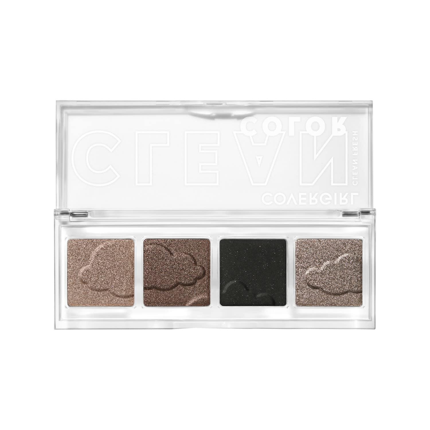 imageCOVERGIRL Clean Fresh Clean Color Eyeshadow Palette Shimmer Finish Vegan Formula Classic Smokey 4g 014 oz