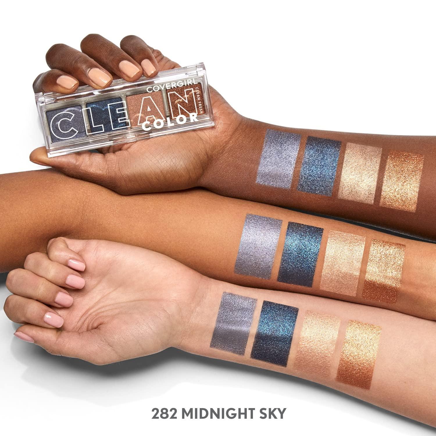imageCOVERGIRL Clean Fresh Color Clean Eyeshadow Dreamy Pink282 Midnight Sky