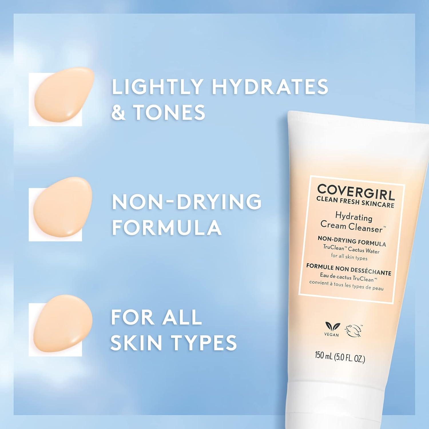 imageCOVERGIRL Clean Fresh Skincare Hydrating Cream Cleanser 5 Fl Oz5 Fl Oz Pack of 1