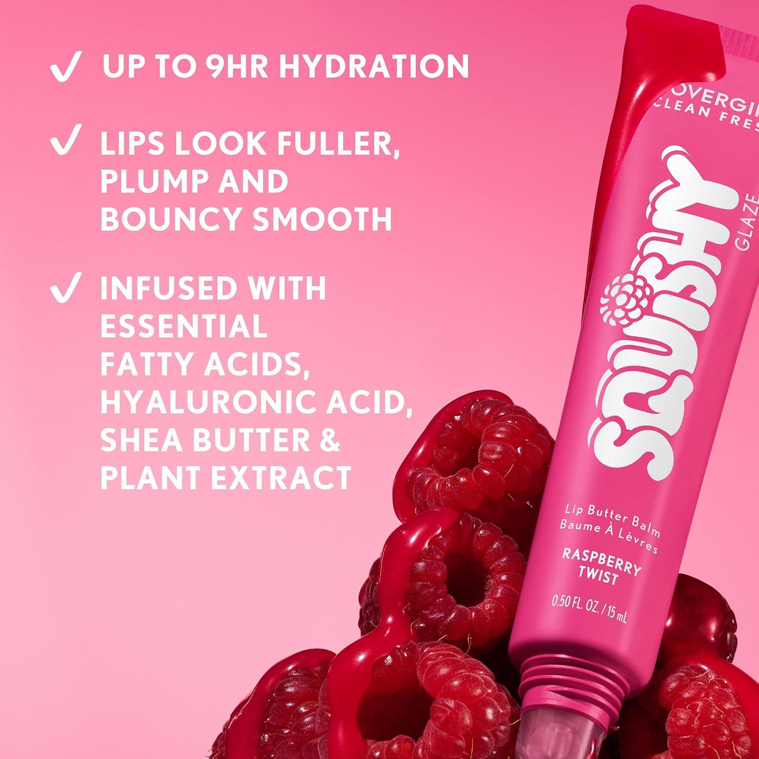 imageCOVERGIRL Clean Fresh Squishy Glaze Lip Butter Balm Flavored NonSticky with Vitamin E amp Shea Butter 120 Cotton Candy Grapes Sheer Mint100 Raspberry Twist Sheer Fuchsia