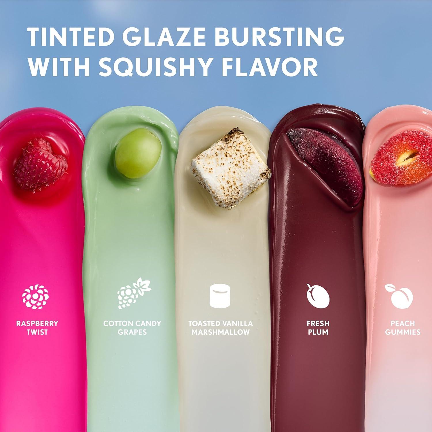 imageCOVERGIRL Clean Fresh Squishy Glaze Lip Butter Balm Flavored NonSticky with Vitamin E amp Shea Butter 120 Cotton Candy Grapes Sheer Mint140 Toasted Vanilla Sheer Beige