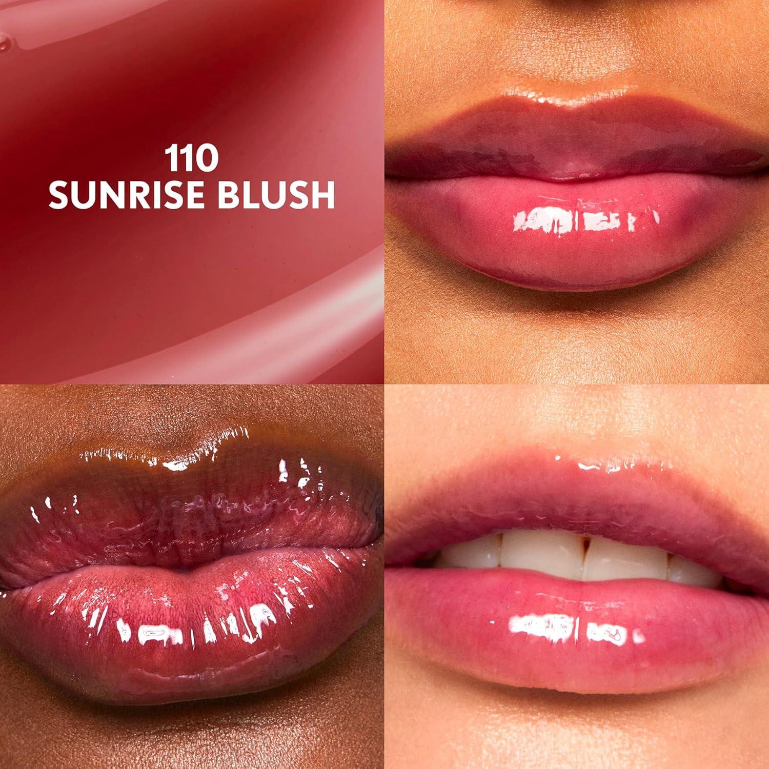 imageCOVERGIRL Clean Fresh Yummy Gloss Lip Gloss Sheer Natural Scents Vegan Formula Peach Out110 Sunrise Blush