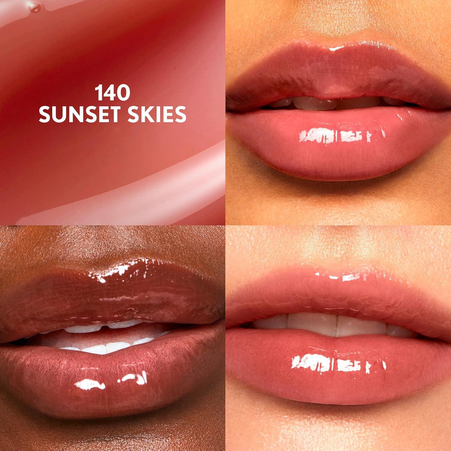 imageCOVERGIRL Clean Fresh Yummy Gloss Lip Gloss Sheer Natural Scents Vegan Formula Peach Out140 Sunset Skies