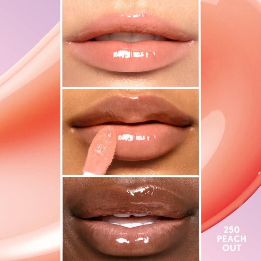 imageCOVERGIRL Clean Fresh Yummy Gloss Lip Gloss Sheer Natural Scents Vegan Formula Peach Out250 Peach Out