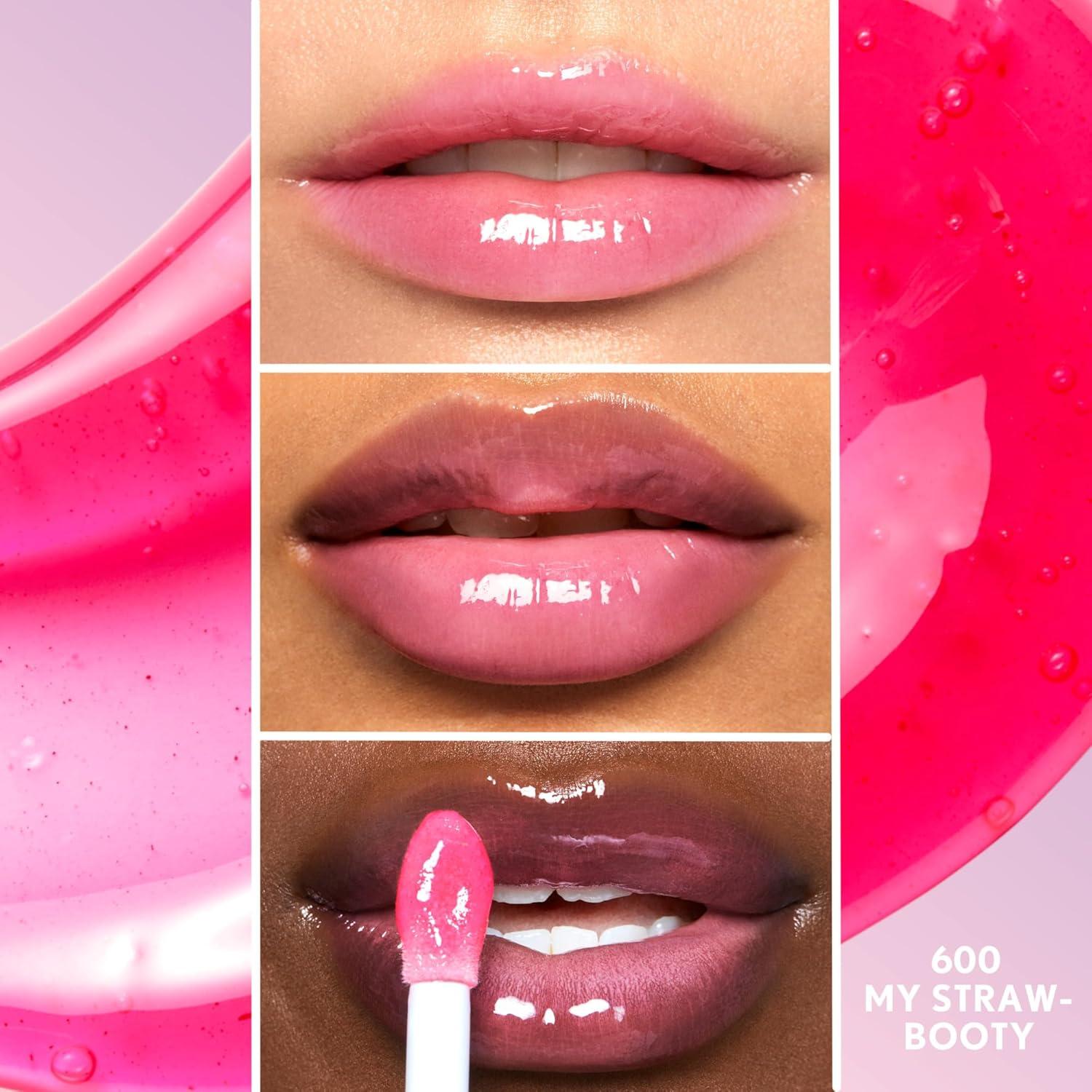 imageCOVERGIRL Clean Fresh Yummy Gloss Lip Gloss Sheer Natural Scents Vegan Formula Peach Out600 My Strawbooty