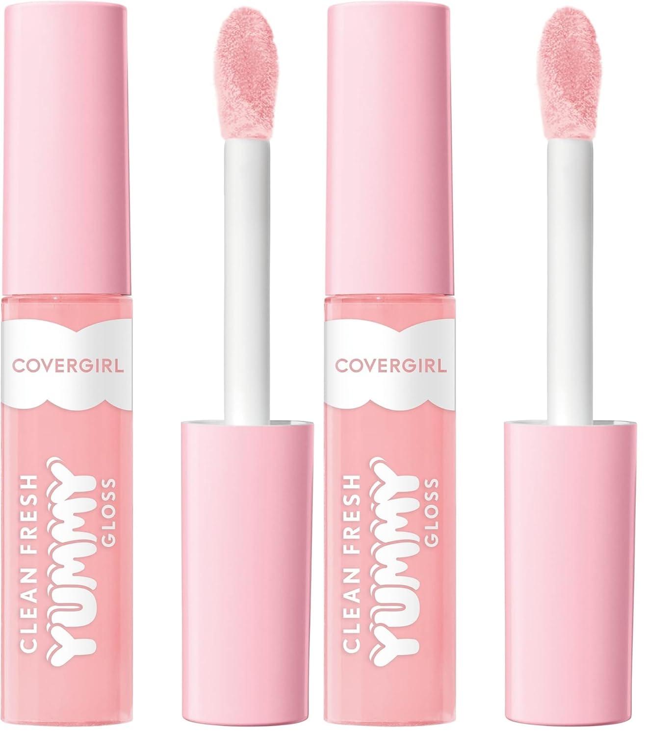 imageCOVERGIRL Clean Fresh Yummy Gloss Lip Gloss Sheer Natural Scents Vegan Formula Peach Out650 Coconuts About You