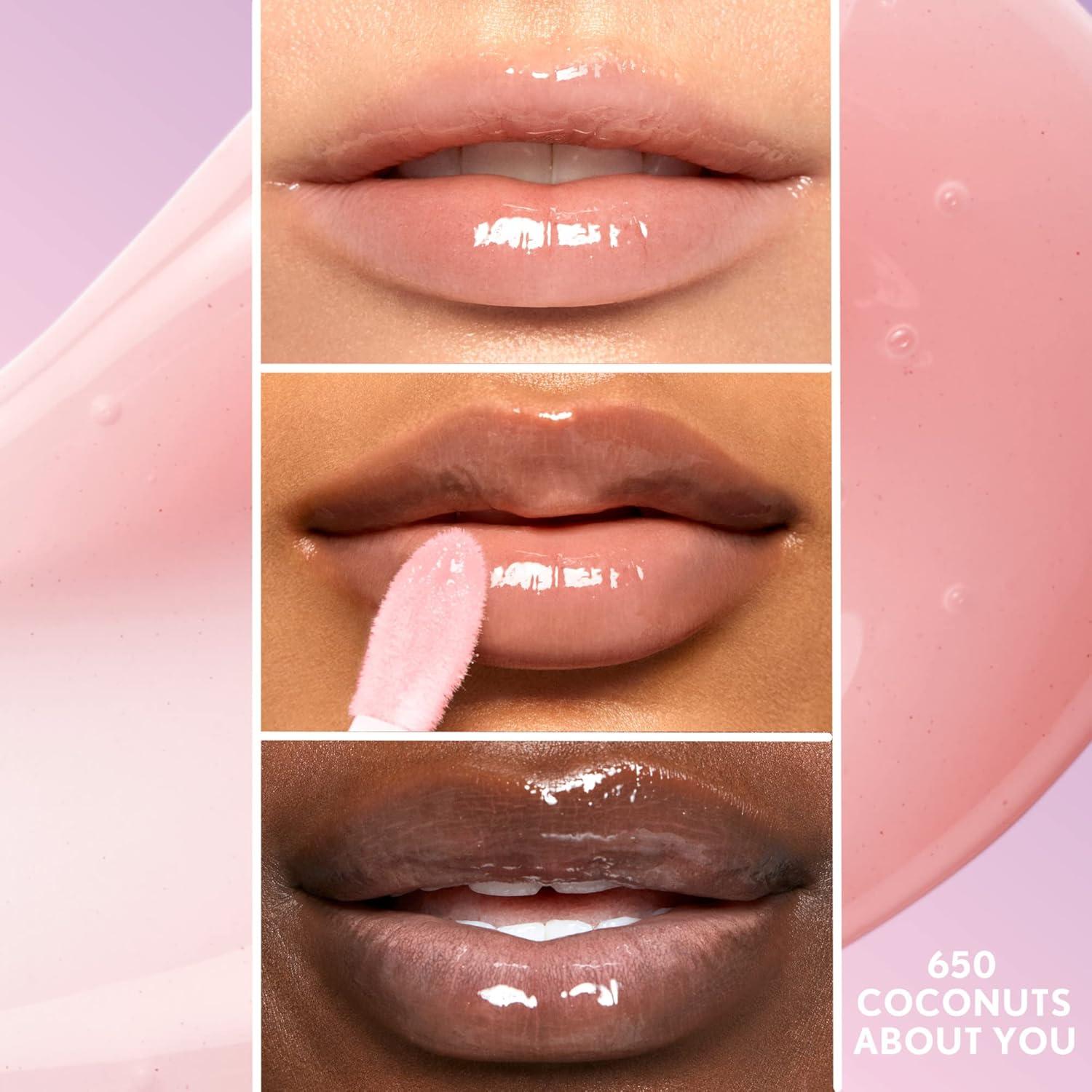 imageCOVERGIRL Clean Fresh Yummy Gloss Lip Gloss Sheer Natural Scents Vegan Formula Peach Out650 Coconuts About You