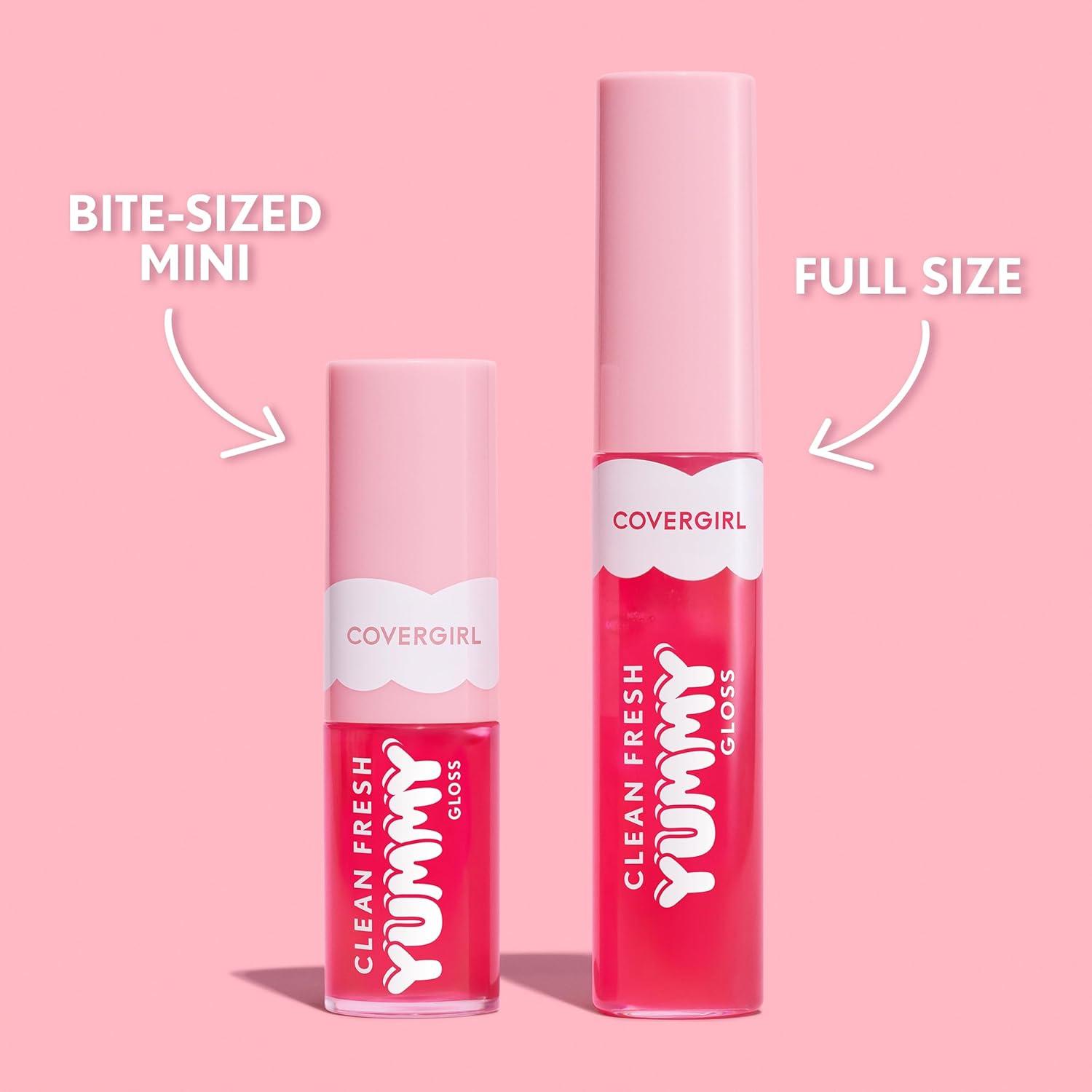 imageCOVERGIRL Clean Fresh Yummy Gloss Lip Gloss Sheer Natural Scents Vegan Formula Peach OutYummy Gloss Minis