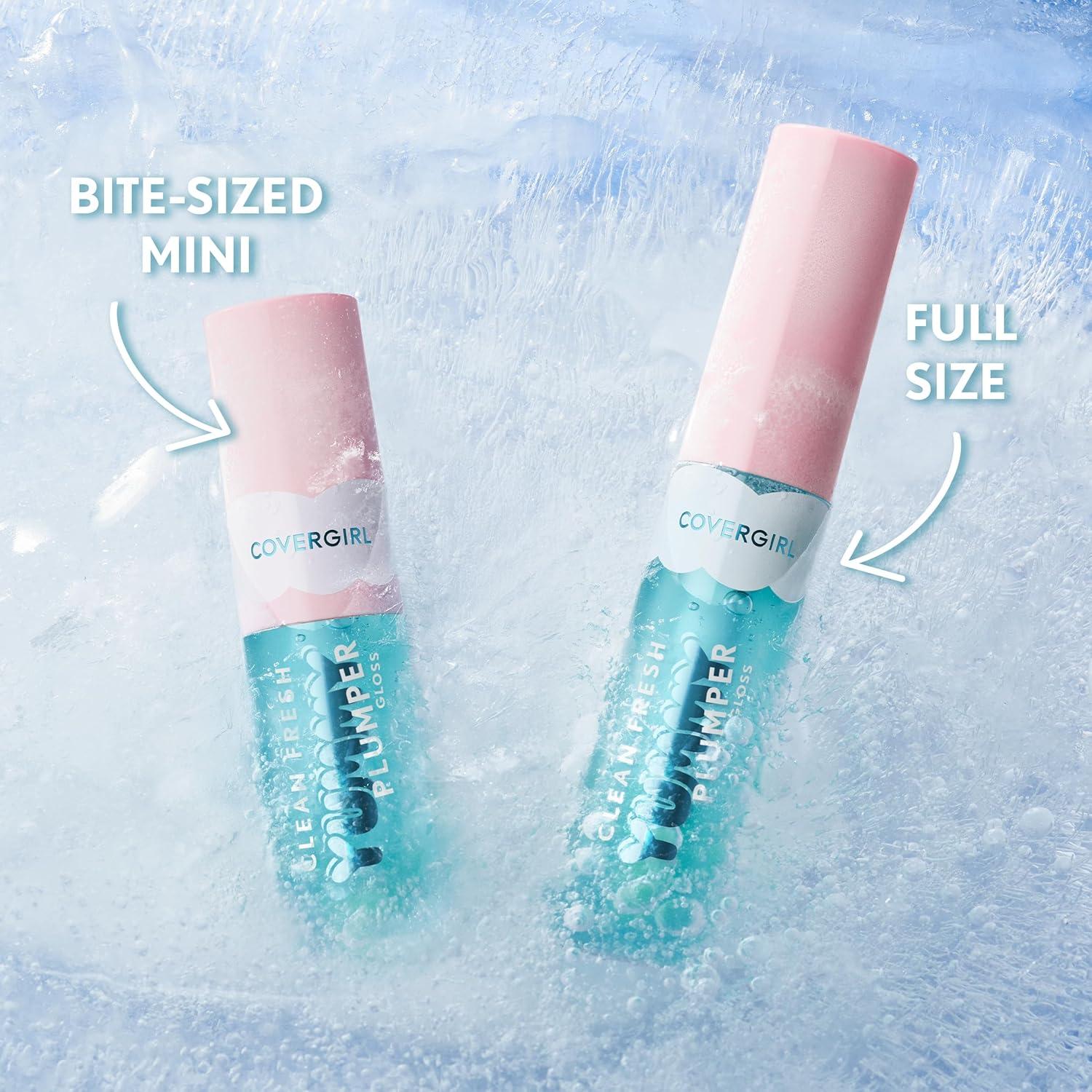 imageCOVERGIRL Clean Fresh Yummy Gloss Lip Gloss Sheer Natural Scents Vegan Formula Peach OutYummy Plumper Minis