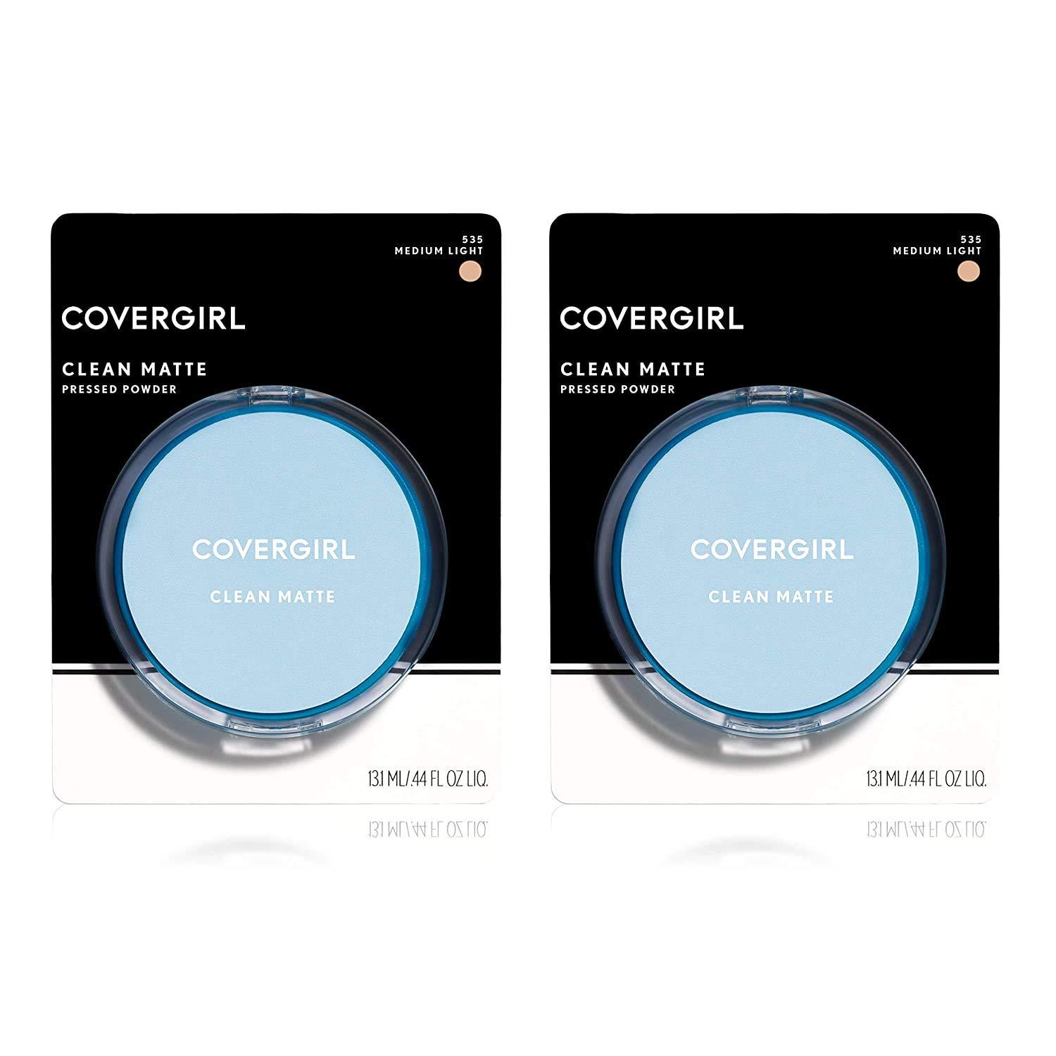 imageCOVERGIRL Clean Matte Pressed Powder Medium Light 535 035 Oz Pack of 1 Packaging May VaryMedium Light