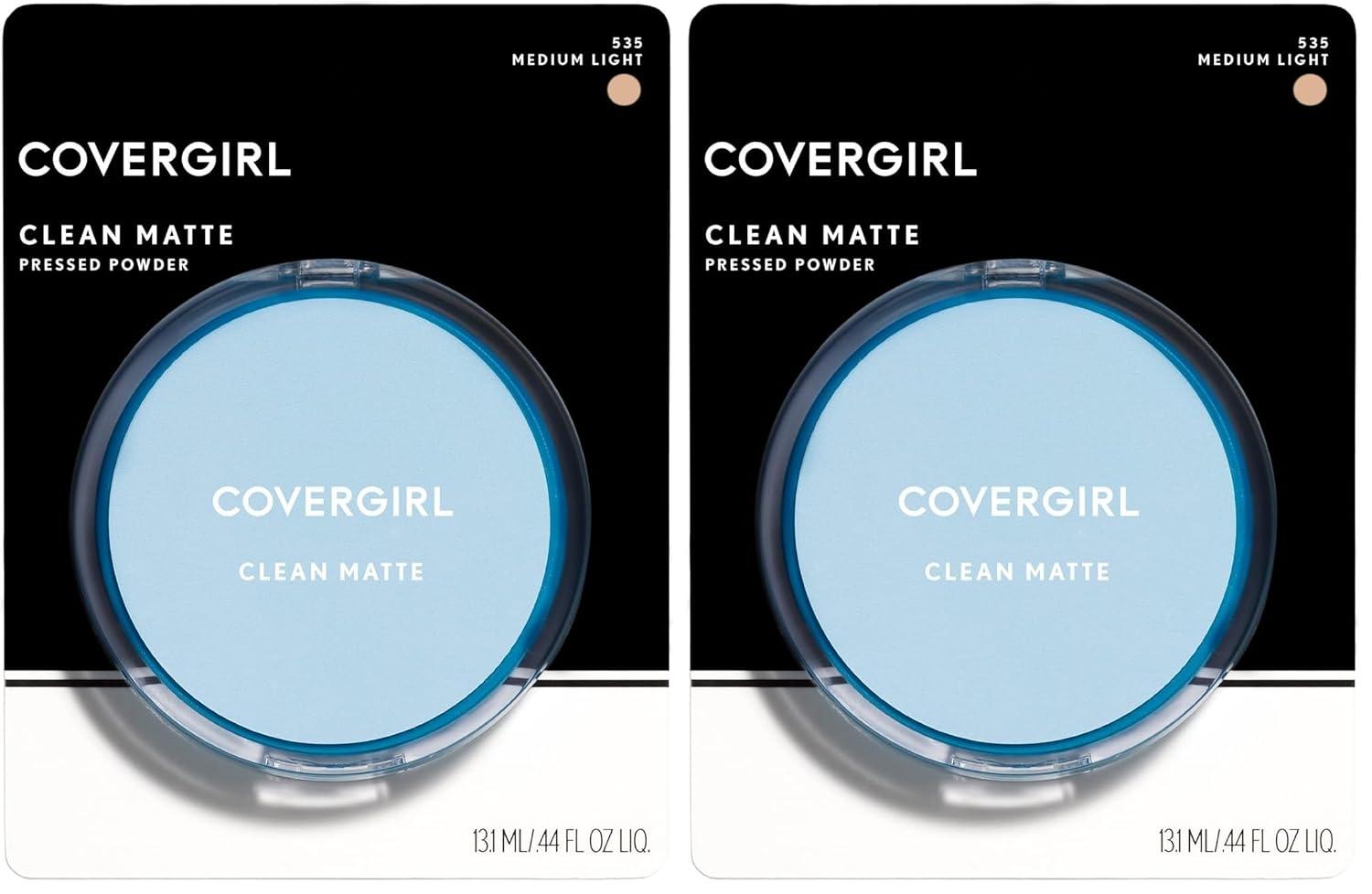 imageCOVERGIRL Clean Matte Pressed Powder Medium Light 535 035 Oz Pack of 1 Packaging May VaryMedium Light