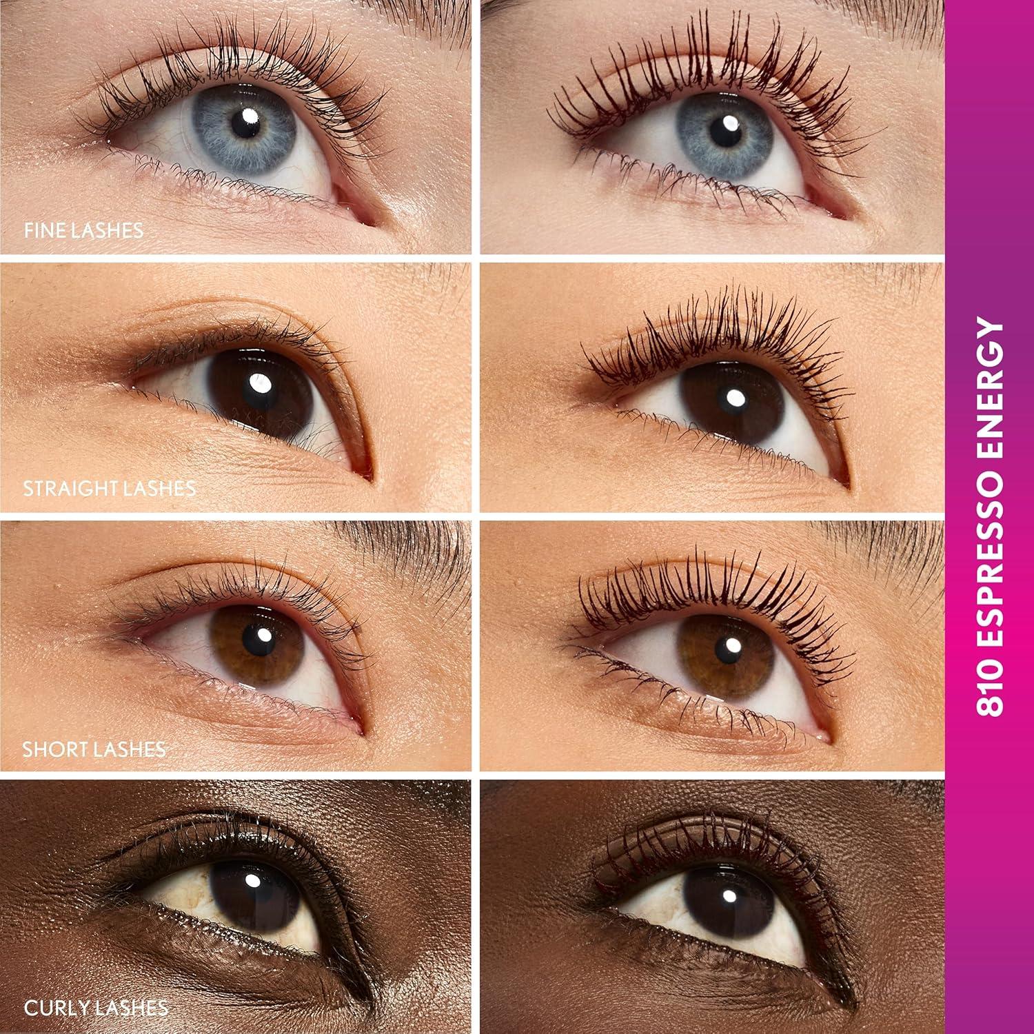 imageCOVERGIRL Eye Enhancer Wrap Tubing Mascara 30Hour Wear Visible Length Tapered Wand Effortless Removal Vegan Formula 800 Max Motion Black Intense Black810 Espresso Energy Brown