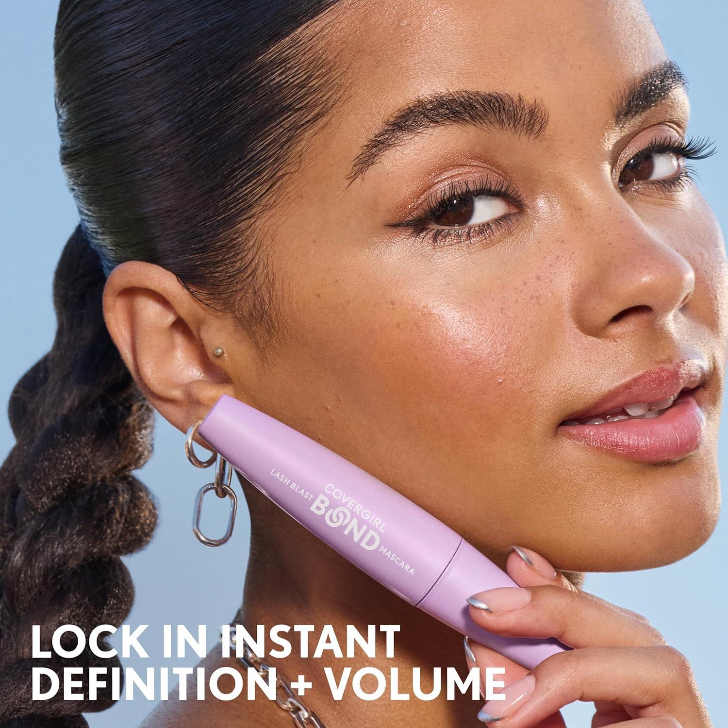 imageCOVERGIRL Lash Blast Bond Volume Mascara 800 Extreme Black Bonding Complex to Condition amp Nourish Lashes SmudgeProof ClumpFree Volumizing Vegan Formula800 Extreme Black