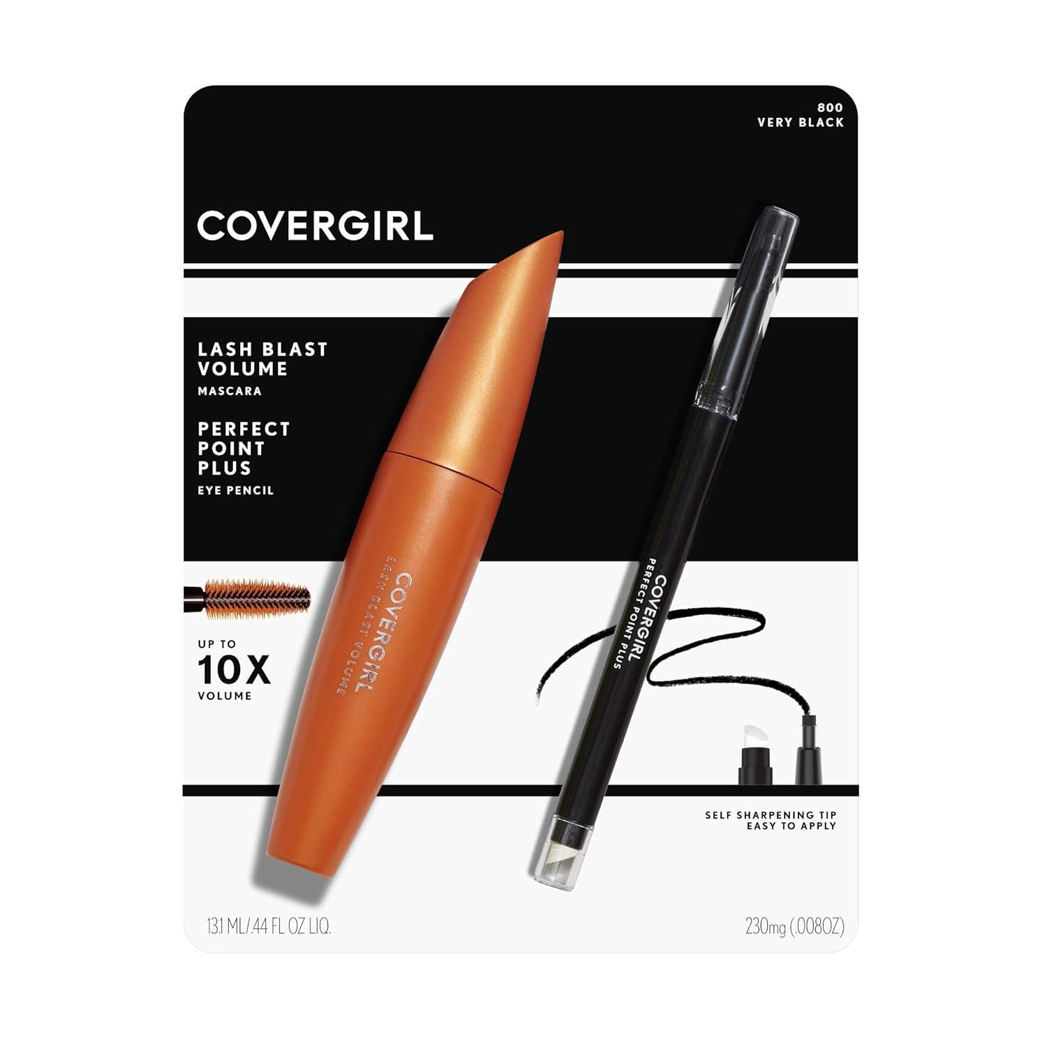 imageCOVERGIRL LashBlast Volume Mascara and Perfect Point Plus Eyeliner Very BlackBlack Onyx Combo 1 Packaging May Vary