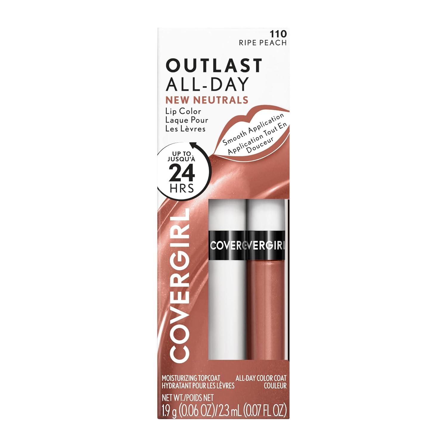 imageCOVERGIRL Outlast AllDay Lip Color With Topcoat 005 AllStar110 Ripe Peach