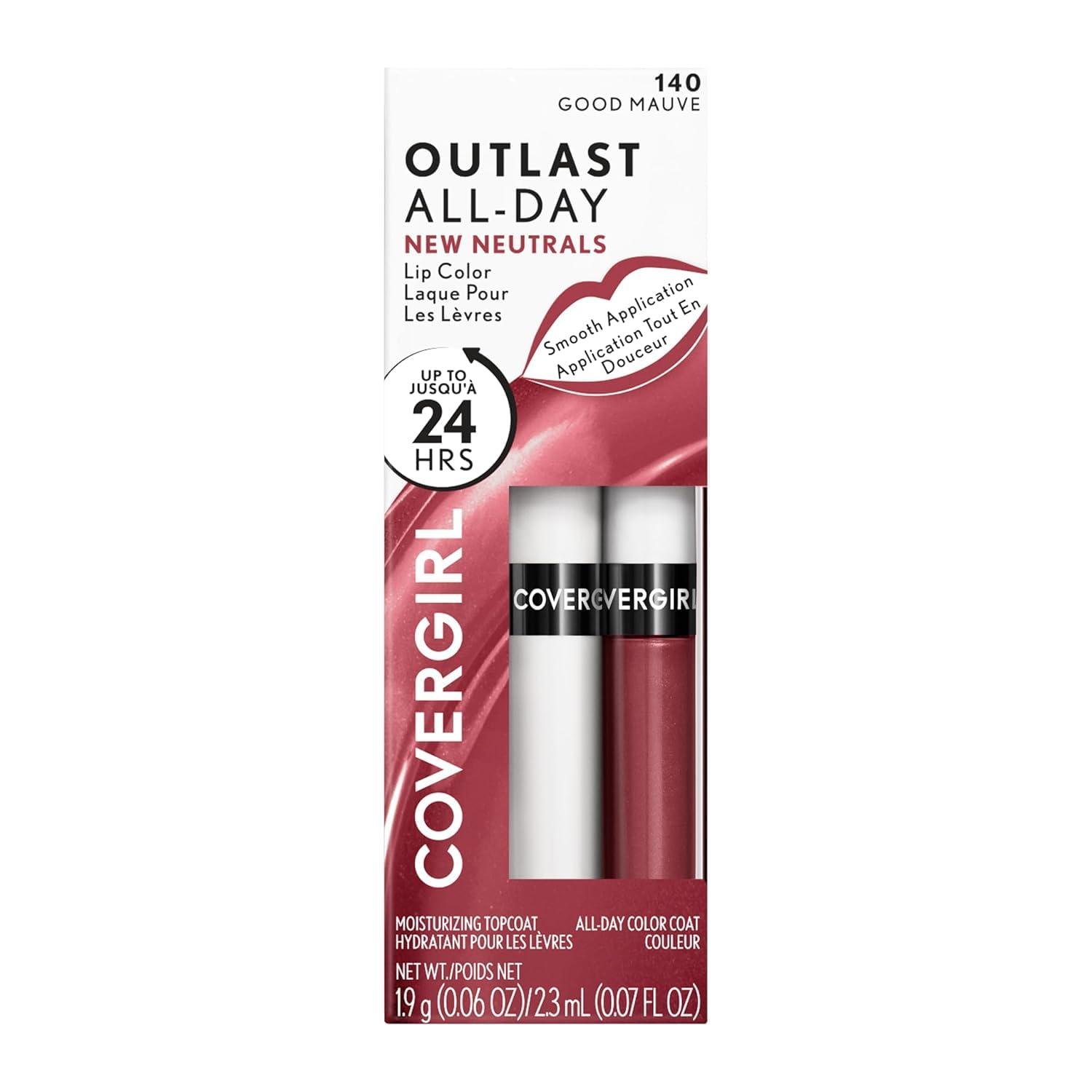 imageCOVERGIRL Outlast AllDay Lip Color With Topcoat 005 AllStar140 Good Mauve