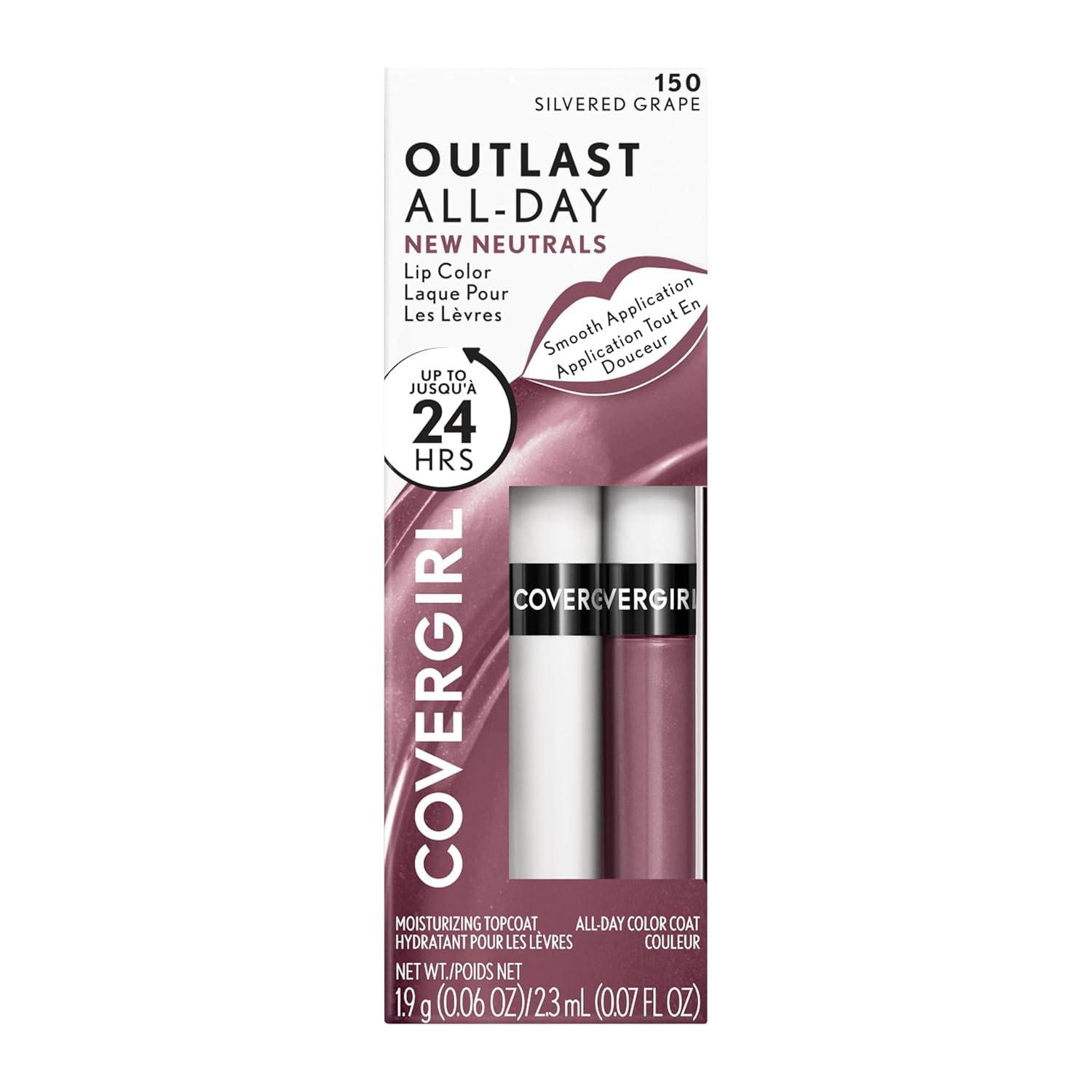 imageCOVERGIRL Outlast AllDay Lip Color With Topcoat 005 AllStar150 Silvered Grape