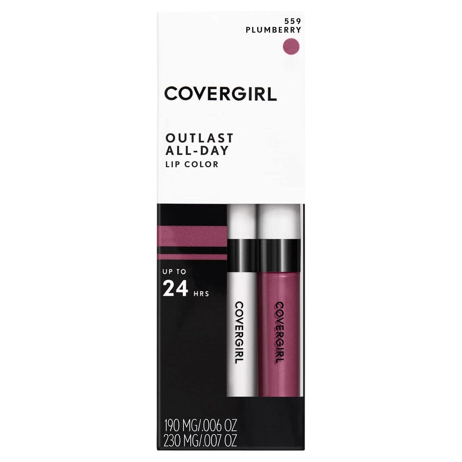 imageCOVERGIRL Outlast AllDay Lip Color With Topcoat 005 AllStar559 Plum Berry