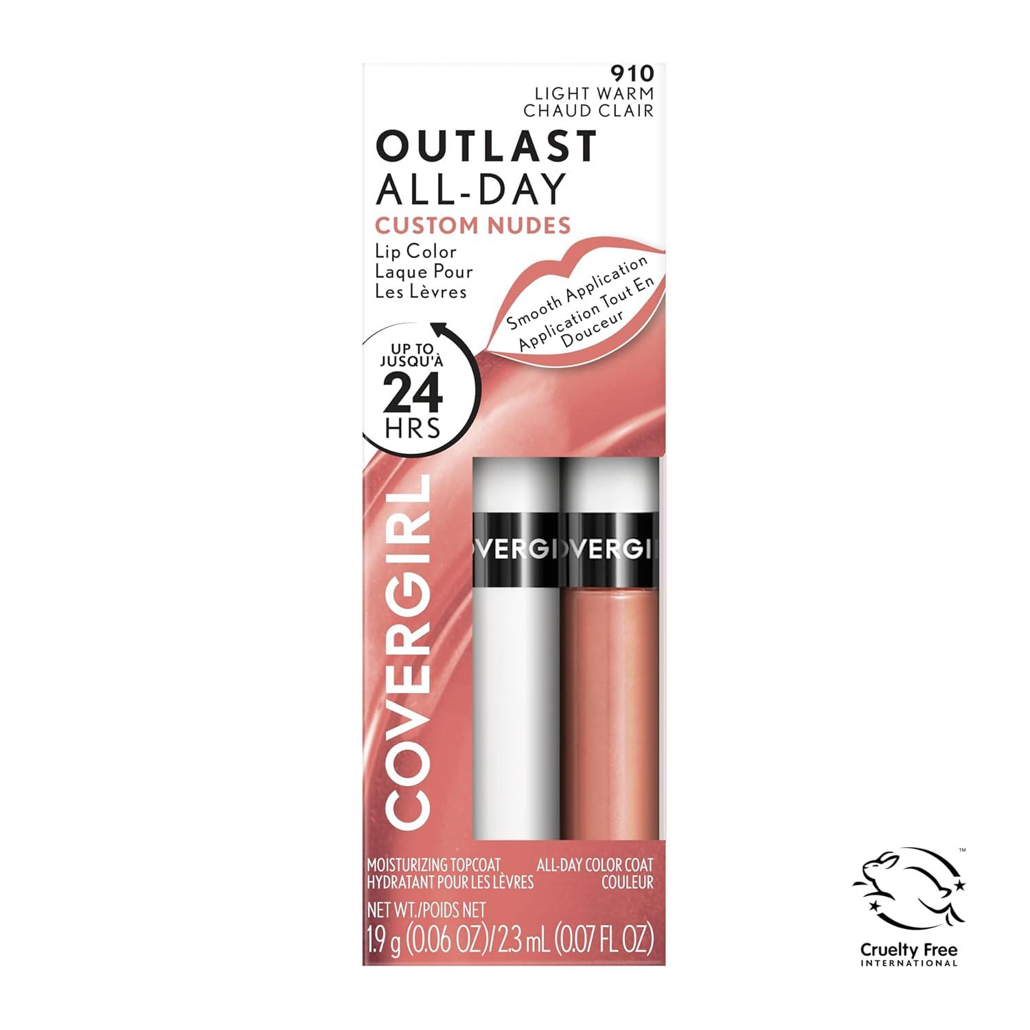 imageCOVERGIRL Outlast AllDay Lip Color With Topcoat 005 AllStar910 Light Warm