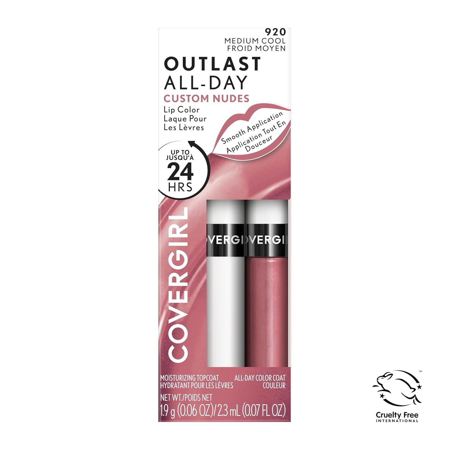 imageCOVERGIRL Outlast AllDay Lip Color With Topcoat 005 AllStar920 Medium Cool