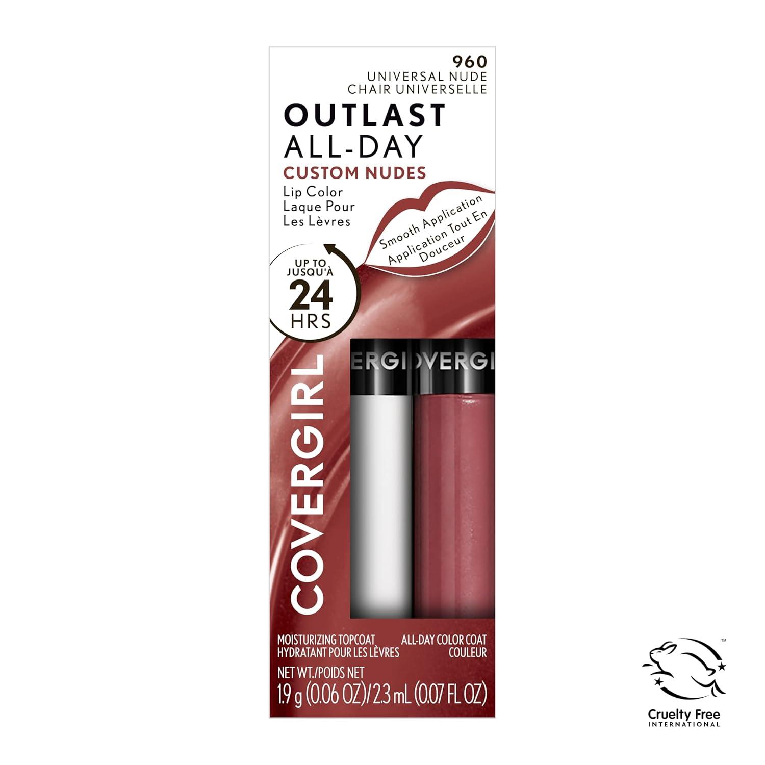 imageCOVERGIRL Outlast AllDay Lip Color With Topcoat 005 AllStar960 Universal Nude