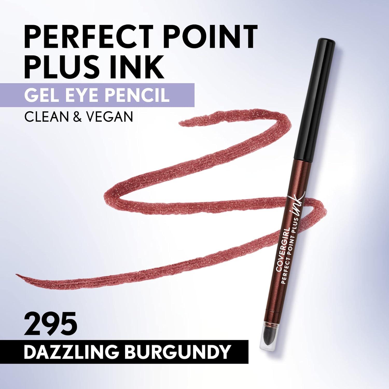 imageCOVERGIRL Perfect Point Plus Ink Gel Eye Pencil Pigmented LongWearing Vegan Formula Bronze Glow 285 001oz295 Dazzling Burgundy