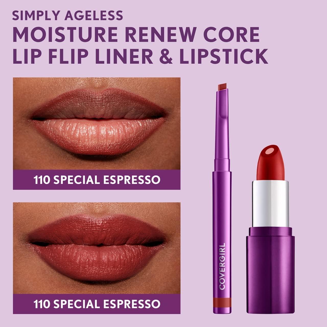 imageCOVERGIRL Simply Ageless Lip Flip Liner Brilliant Coral Pack of 1Special Espresso