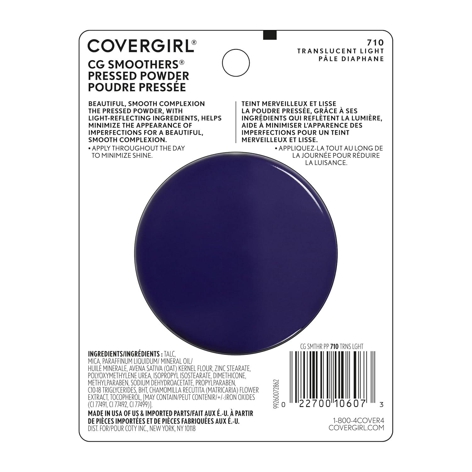 imageCOVERGIRL Smoothers Pressed Powder Translucent Fair 32 oz 93 g Packaging may varyTRANSLUCENT LIGHT