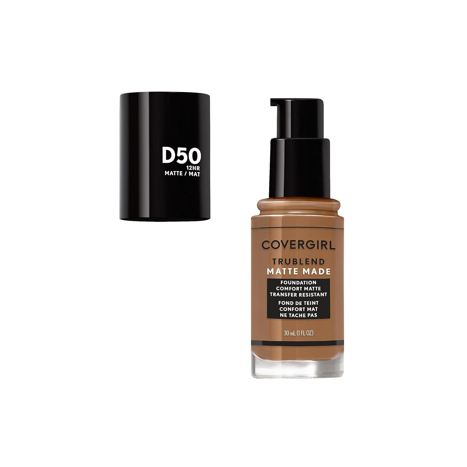 imageCOVERGIRL TruBlend Matte Made Liquid Foundation Cappuccino 1 Fl Oz Pack of 1DEEP GOLDEN