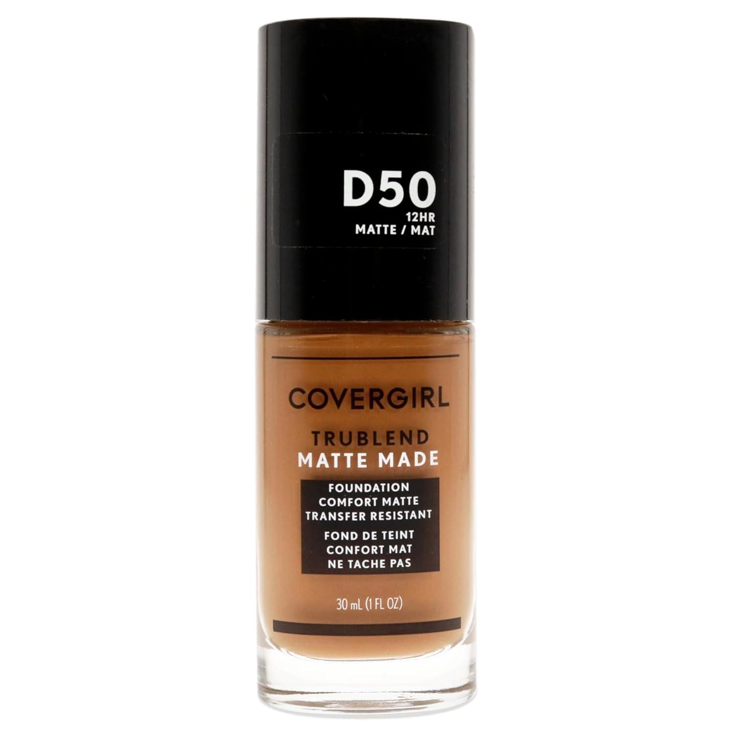 imageCOVERGIRL TruBlend Matte Made Liquid Foundation Cappuccino 1 Fl Oz Pack of 1DEEP GOLDEN