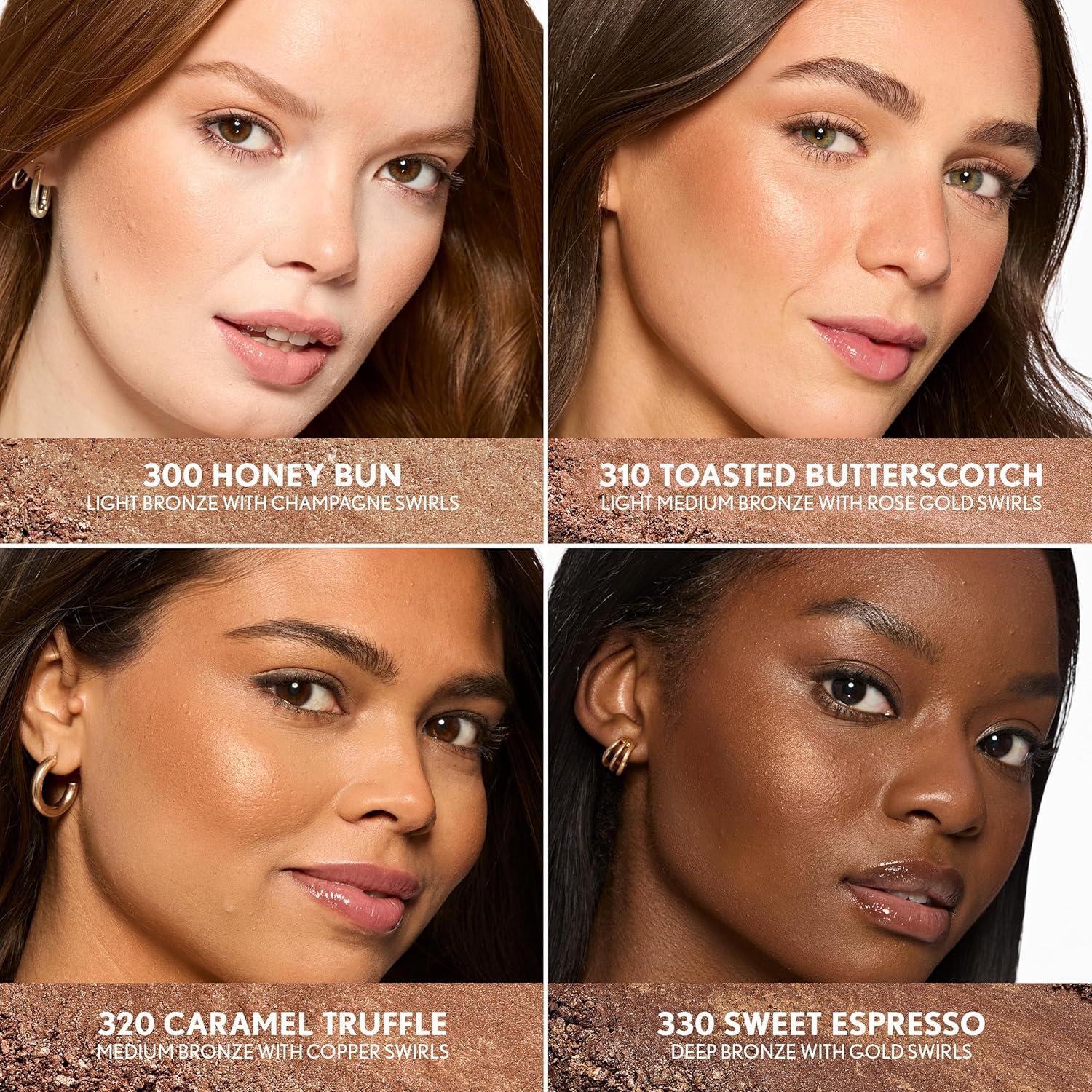imageCOVERGIRL TruBlend Skin Enhancer Baked Luminous Bronzer with Hyaluronic Acid amp White Rose Extract Blends Seamlessly 330 Sweet Espresso Deep Bronze with Gold Swirls330 Sweet Espresso