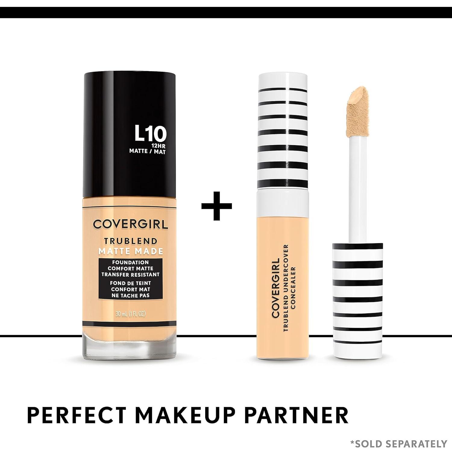 imageCOVERGIRL TruBlend Undercover Concealer Buildable Full Coverage 24Hour Wear Matte Finish M100 Golden NaturalM100 Golden Natural