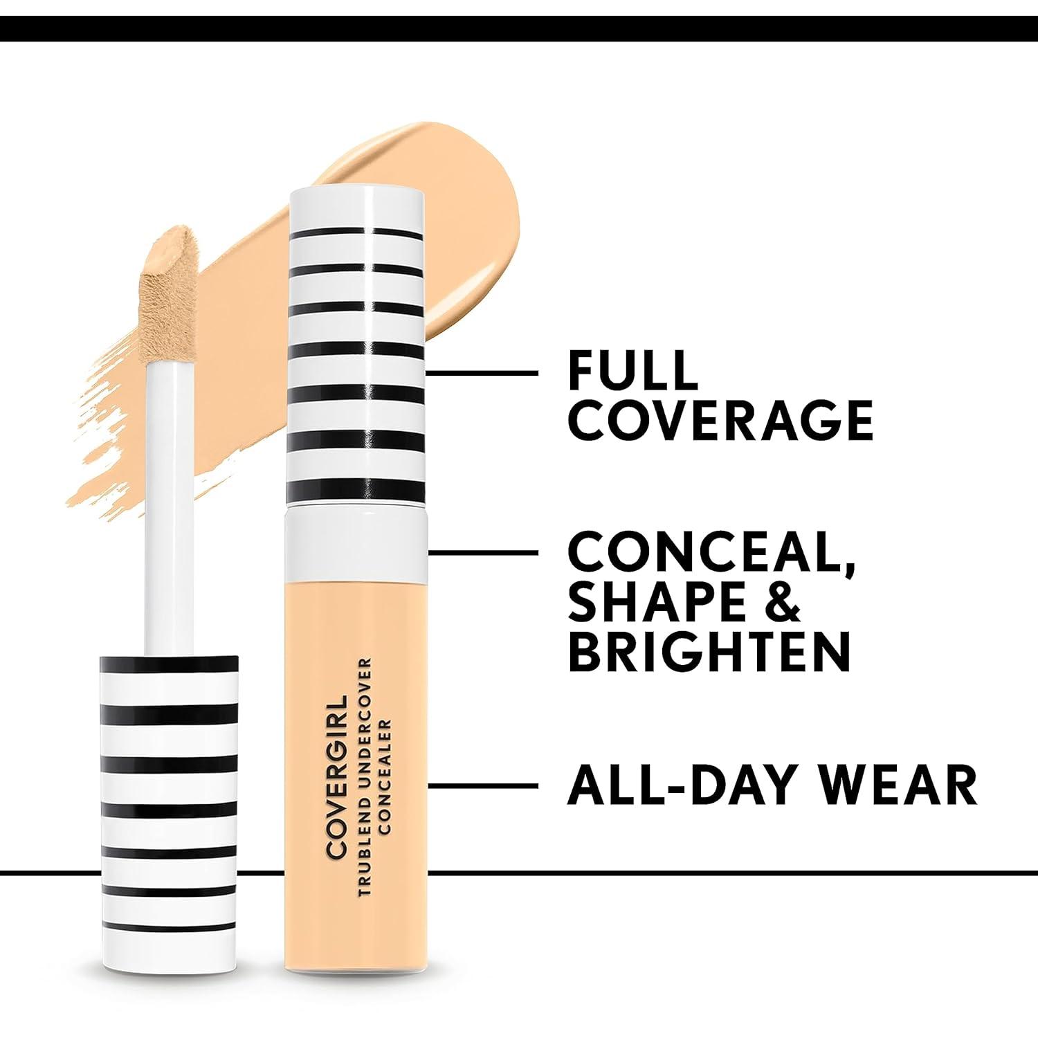 imageCOVERGIRL TruBlend Undercover Concealer Buildable Full Coverage 24Hour Wear Matte Finish M100 Golden NaturalM100 Golden Natural