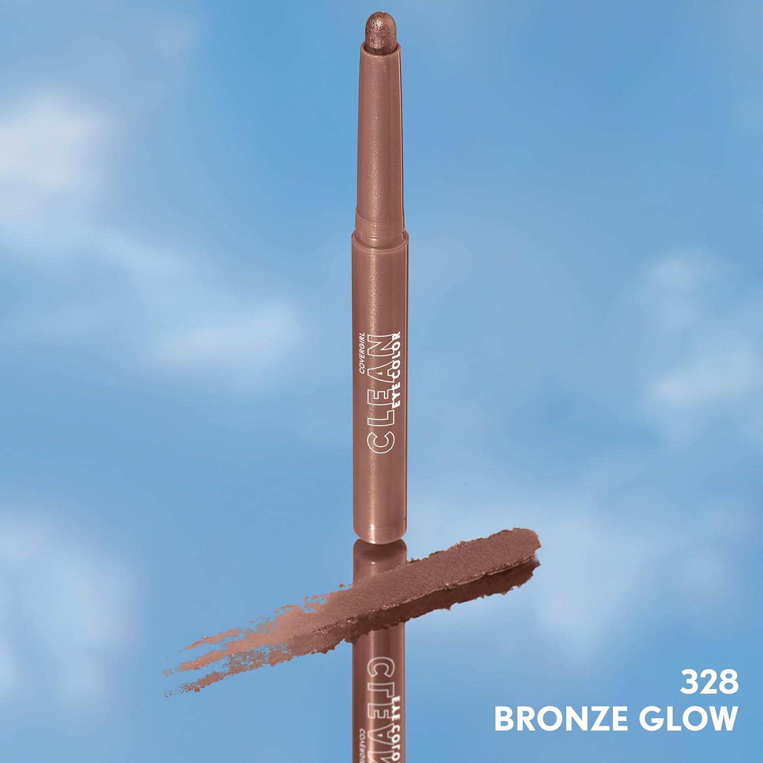 imageCoverGirl Clean Eye Color Golden Toffee Eyeshadow Sticks Ultra Creamy Formula Lightweight Buildable Formula Lasts All Day SmudgeProof 005ozBronze Glow