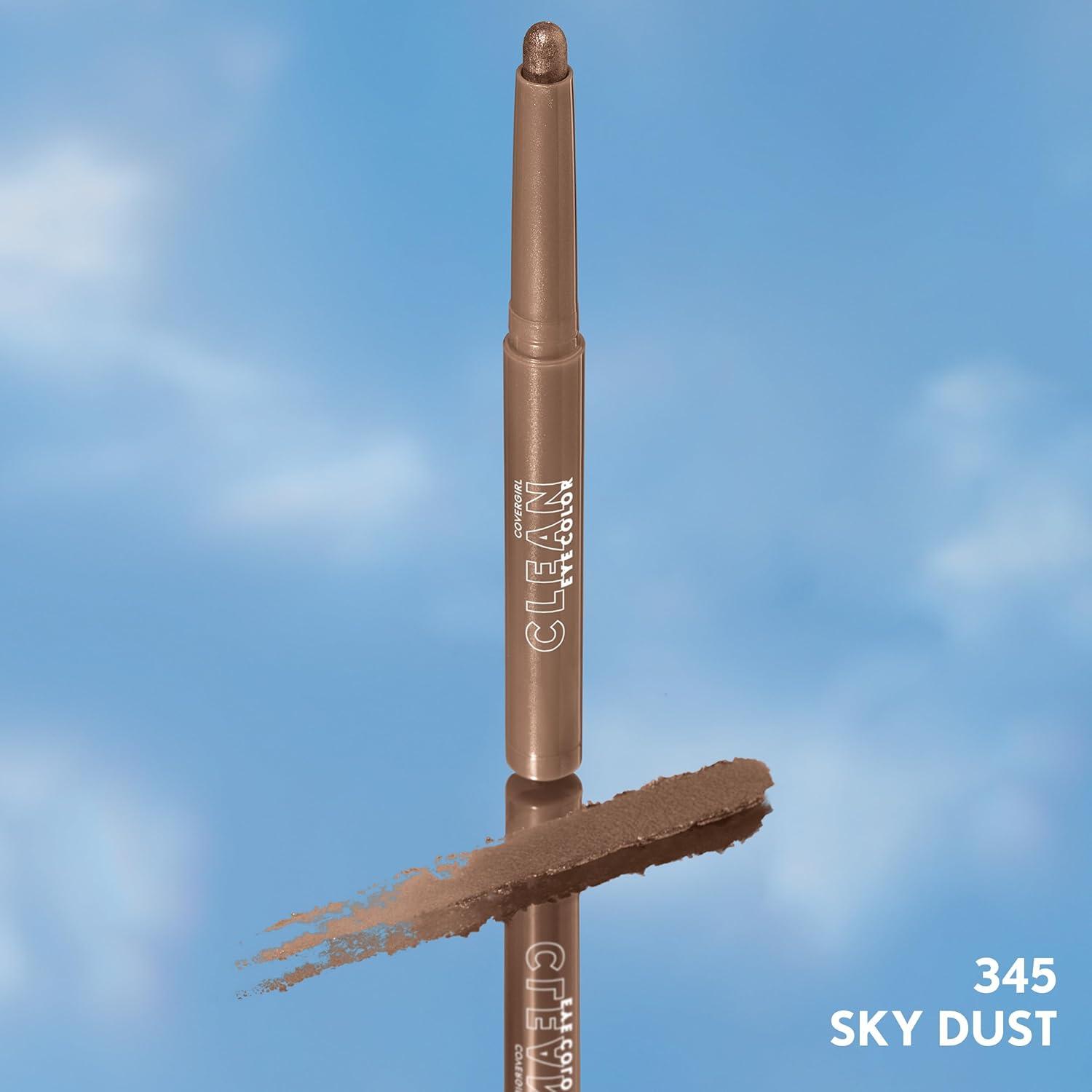 imageCoverGirl Clean Eye Color Golden Toffee Eyeshadow Sticks Ultra Creamy Formula Lightweight Buildable Formula Lasts All Day SmudgeProof 005ozSky Dust