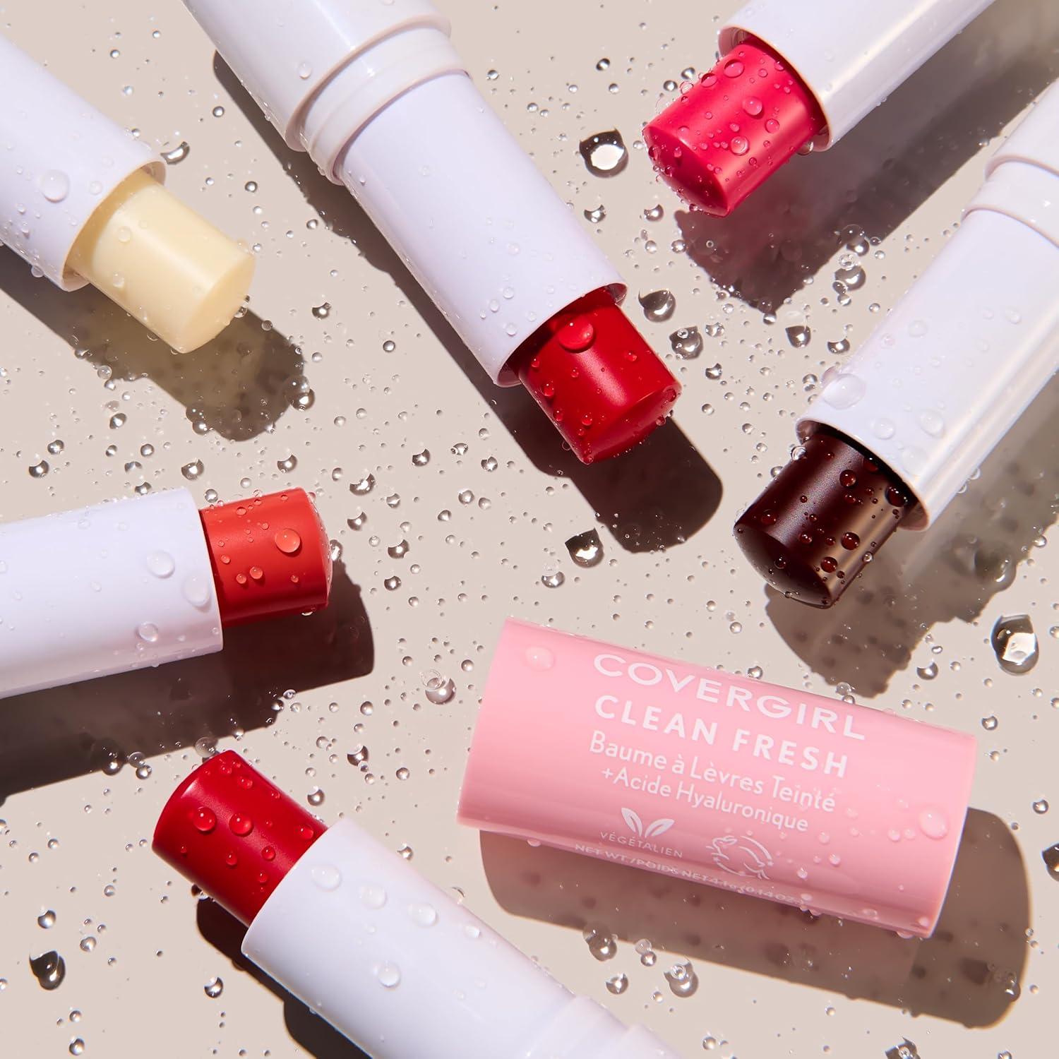 imageCoverGirl Clean Fresh Tinted Lip Balm Vegan Formula Hydrating Natural Finish CherryIsh You 1 Count100 Clear as Crystal