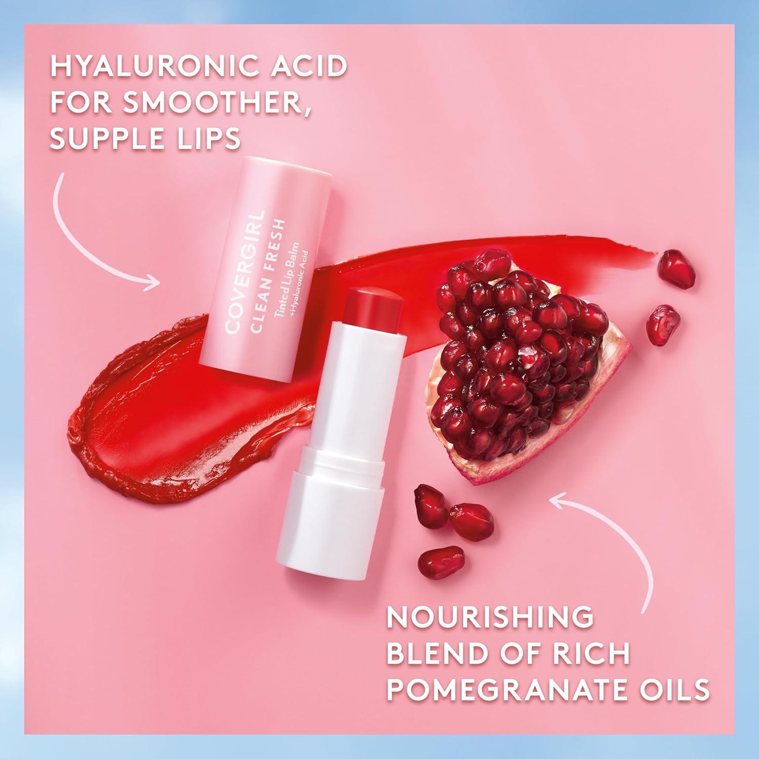 imageCoverGirl Clean Fresh Tinted Lip Balm Vegan Formula Hydrating Natural Finish CherryIsh You 1 Count200 Made for Peach