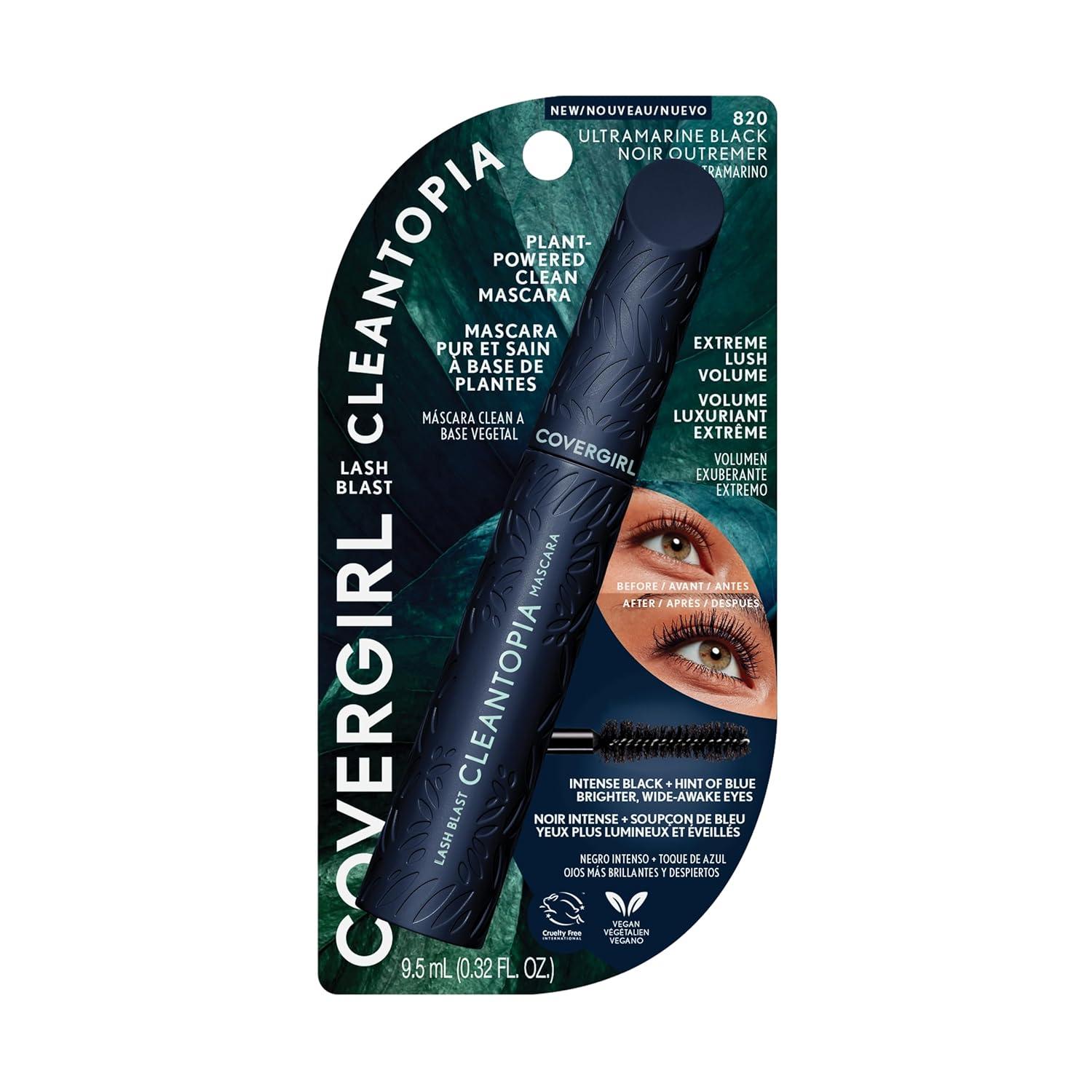 imageCoverGirl Lash Blast Cleantopia Mascara Extreme Black Frost Vegan Volumizing Sensitive Eyes No Smudge 032oz820 Ultramarine Black
