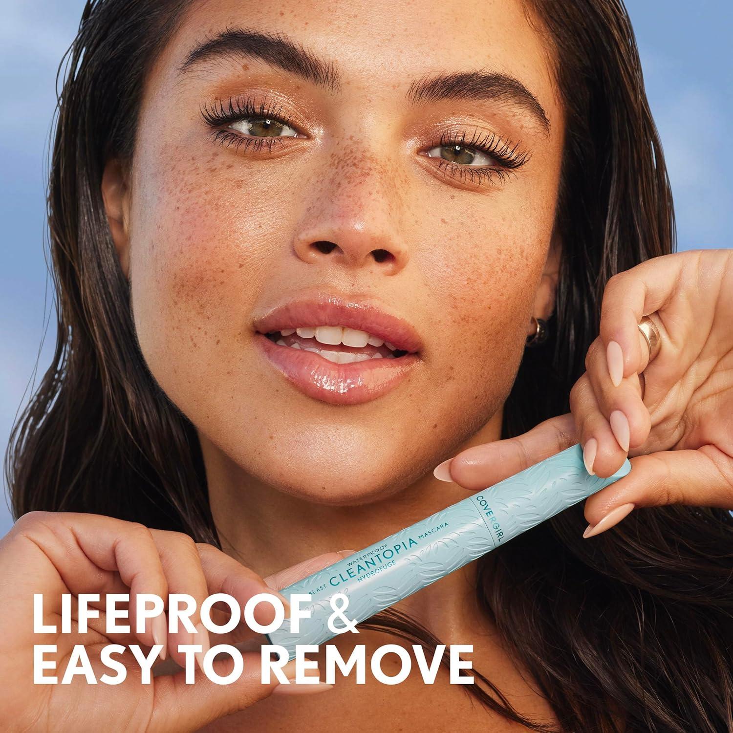 imageCoverGirl Lash Blast Cleantopia Mascara Extreme Black Frost Vegan Volumizing Sensitive Eyes No Smudge 032oz825 Extreme Black