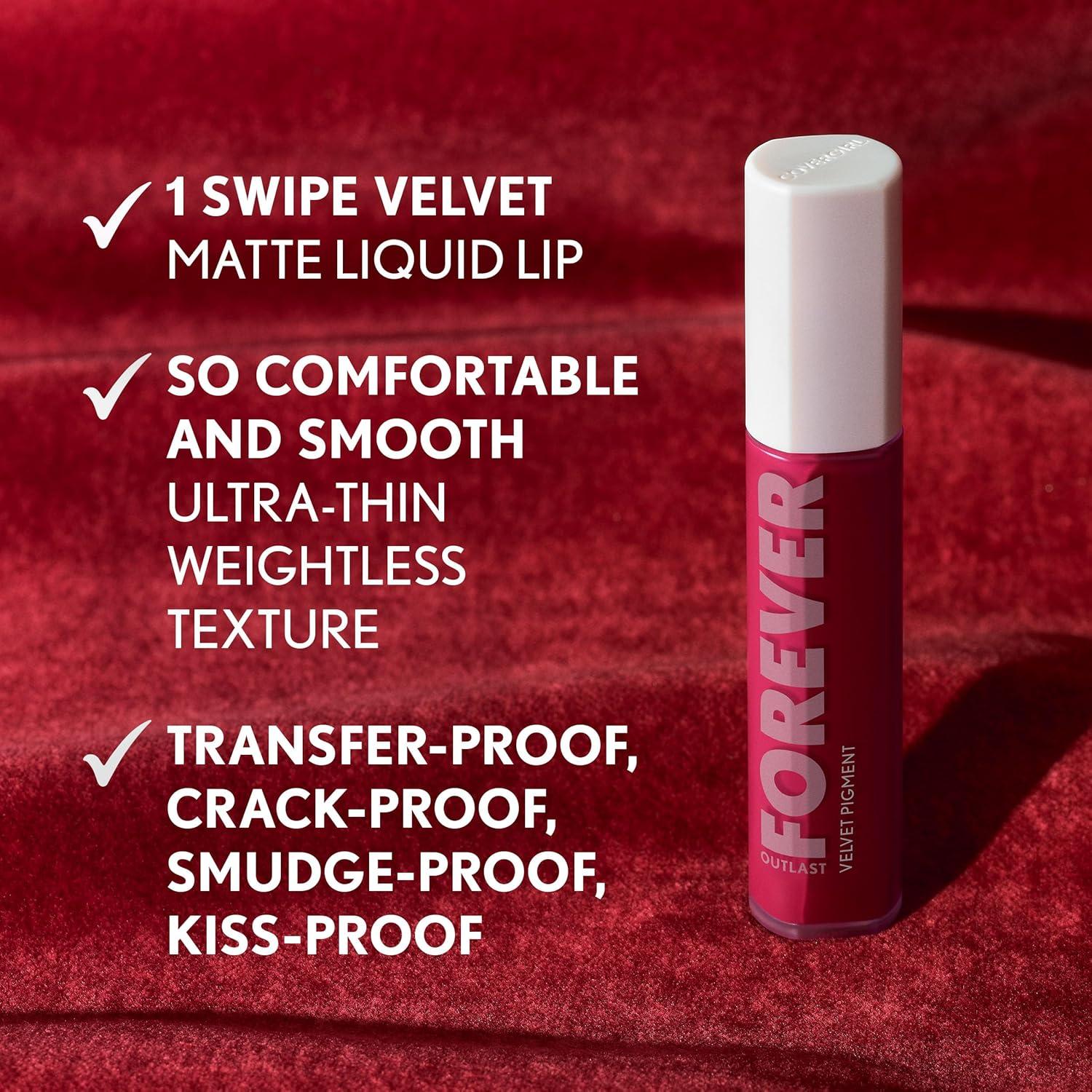 imageCoverGirl Outlast Forever Velvet Pigment 100 Roseland Matte Lipstick Vegan Formula Easy to Use Glides on Effortlessly LongLasting Perfect Color 030oz450 Strawberry Hills