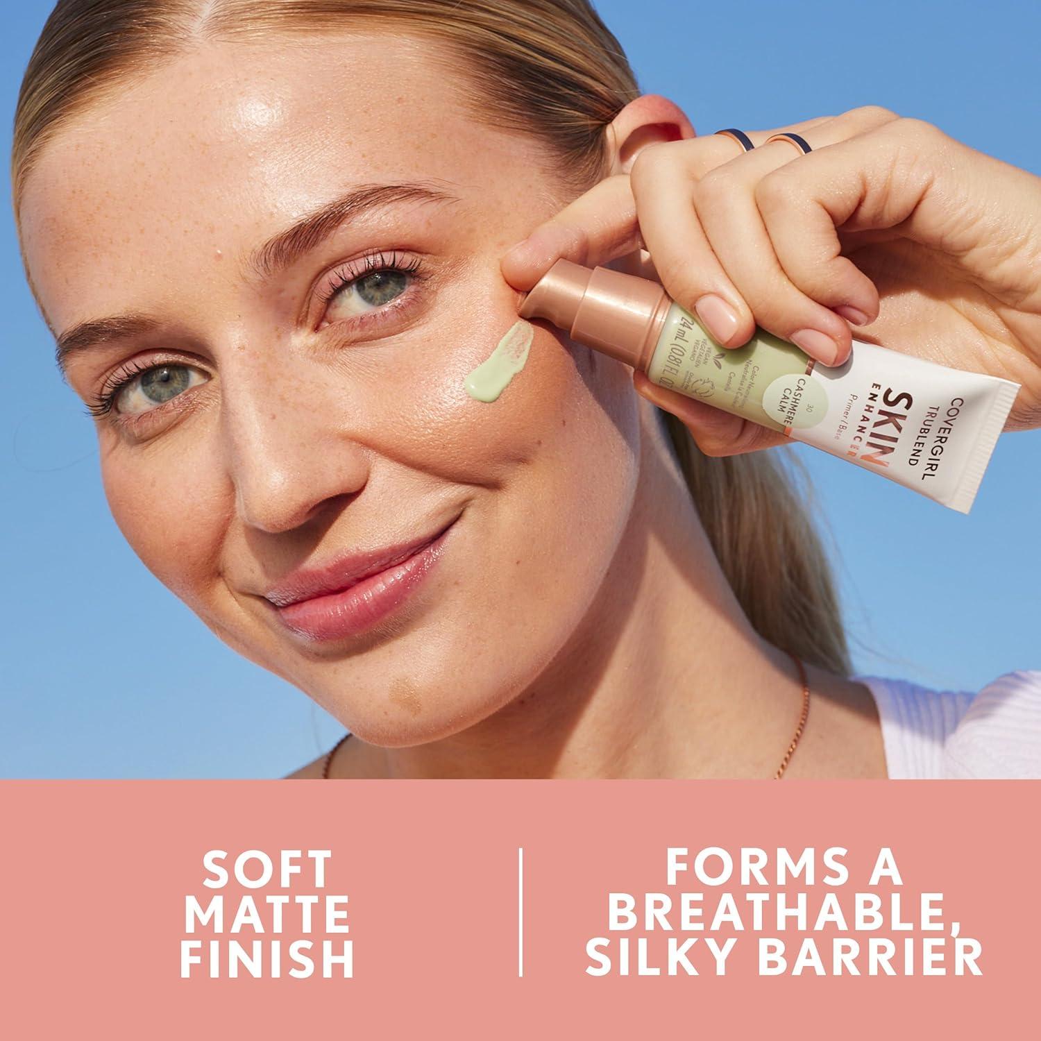 imageCoverGirl TruBlend Skin Enhancer Plush Plump Primer Plumps Dry Skin Blurs Pores Hydrating Brightening Lasts All Day 081ozCashmere Calm