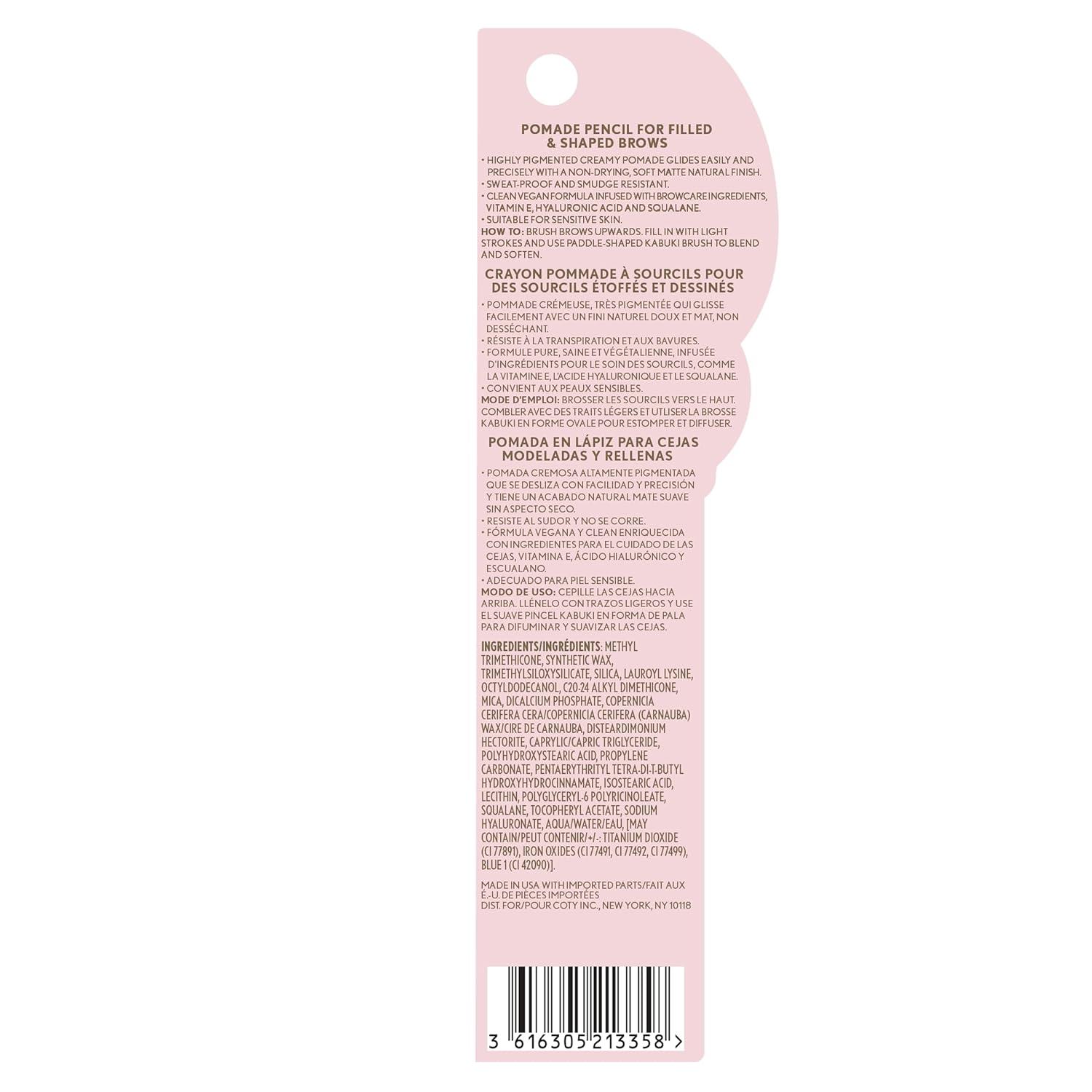 imageCovergirl Clean Fresh Brow Filler Pomade 200 Blonde Eyebrow Pencil UltraPrecise Tip Creamy Formula Highly Pigmented Soft Matte Finish Vegan Formula 0007ozAuburn