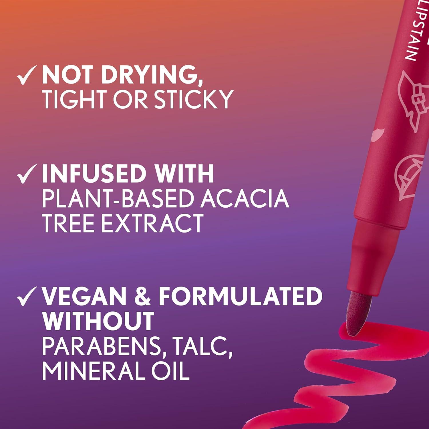 imageCovergirl Outlast 45 Brazen Raisin Lipstain Smooth Application Precise PenLike Tip TransferProof Satin Stained Finish Vegan Formula 006oz97 Fangtastic