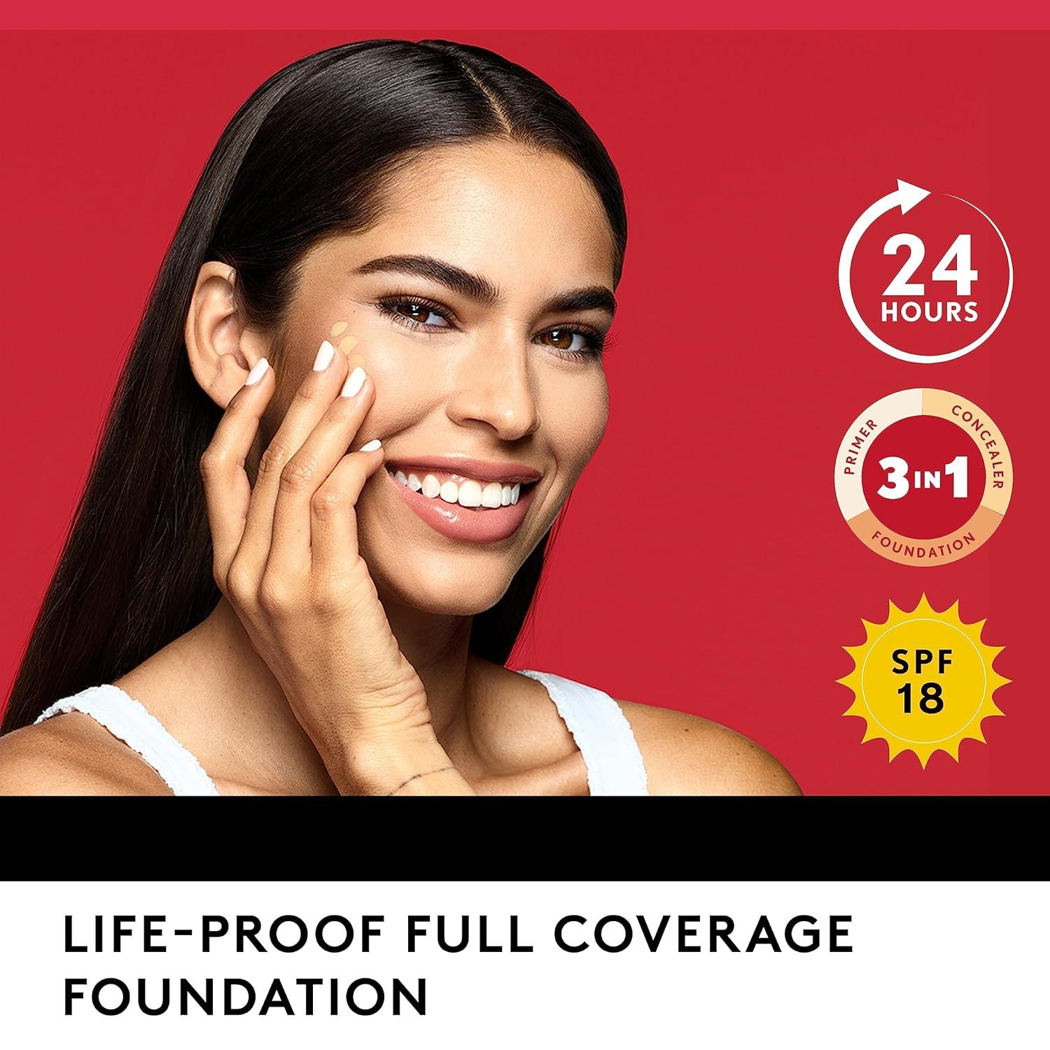 imageCovergirl Outlast Extreme Wear 3in1 Full Coverage Liquid Foundation SPF 18 Sunscreen Fair Ivory 1 Fl OzClassic Tan