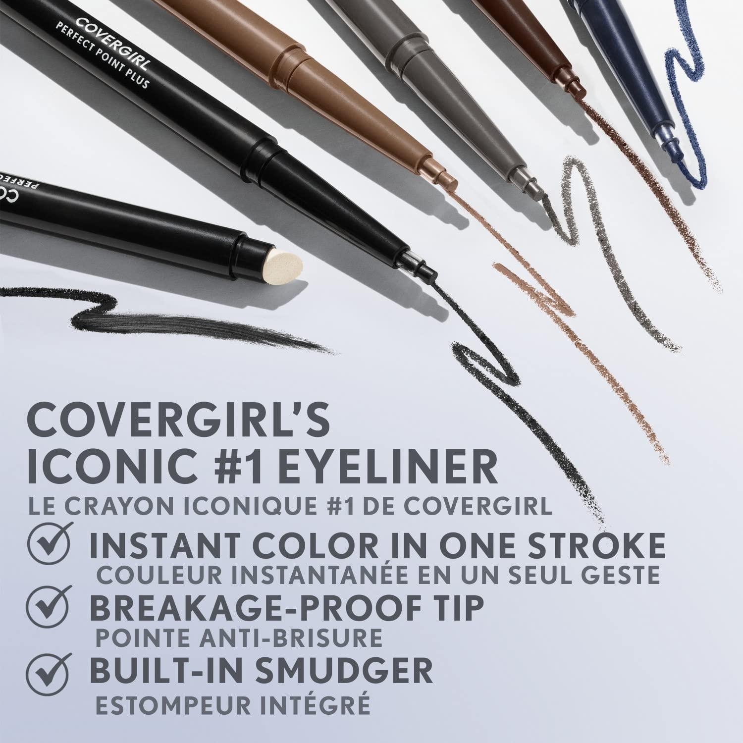 imageCovergirl Perfect Point Plus Eyeliner Charcoal 008 Ounce Pack of 1205 Charcoal Pack of 1