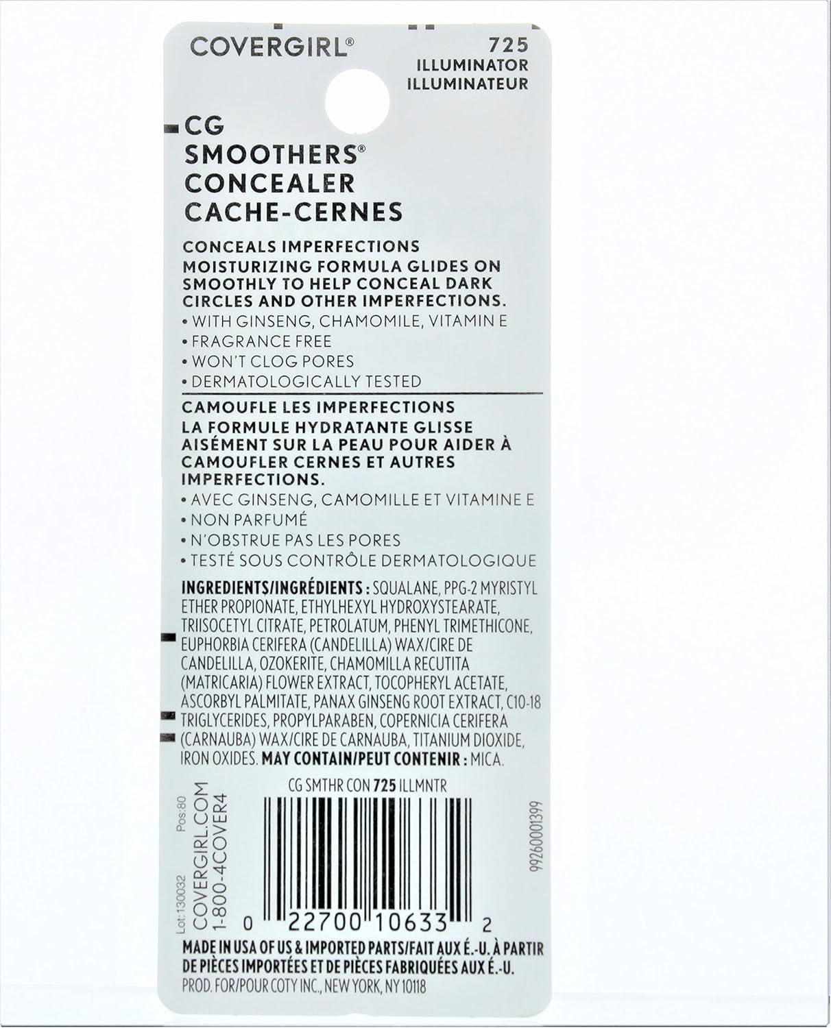 imageCovergirl Smoothers Moisturizing Concealer Stick Light 014 Ounce725 Illuminator