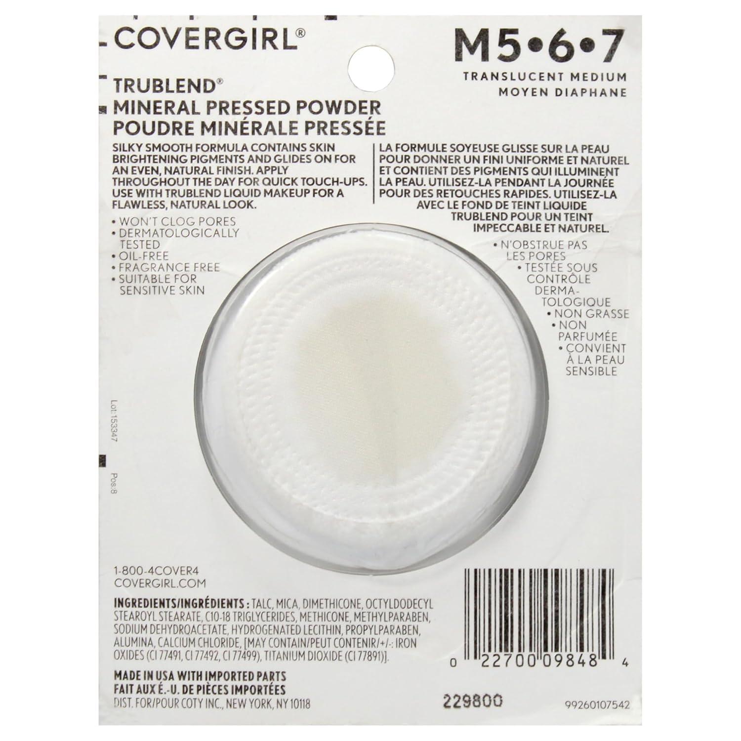imageCovergirl TruBlend Pressed Blendable Powder Translucent Tawny 039 Oz Packaging May VaryTRANSLUCENT MEDIUM