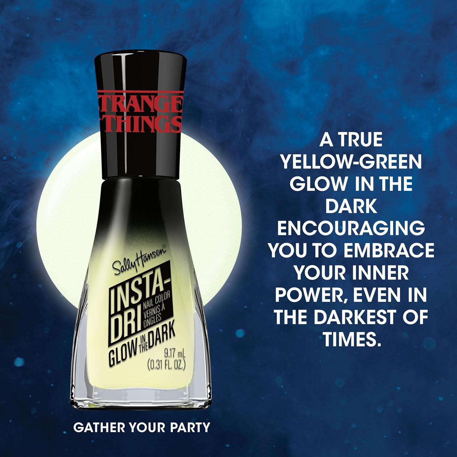 imageSally Hansen InstaDri x Stranger Things Nail Polish Clash 031ozGlow in the Dark 748 Gather Your Party