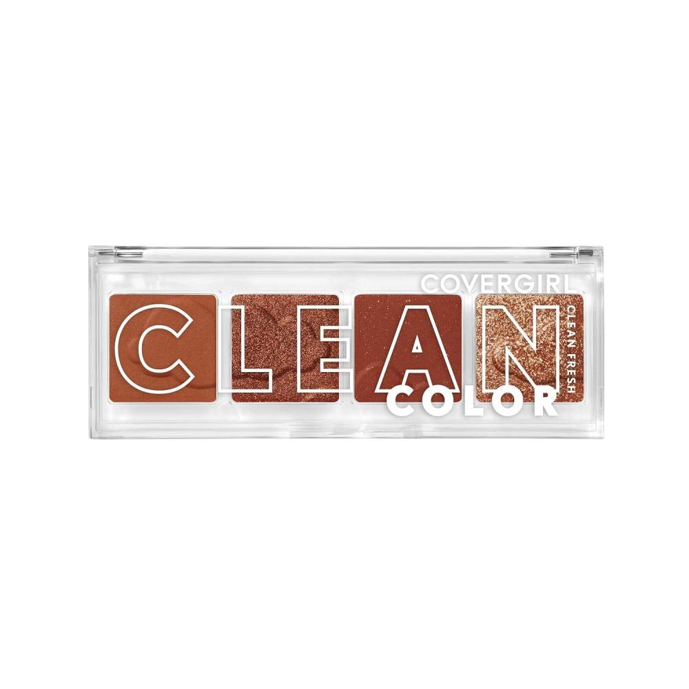 imageCOVERGIRL Clean Fresh Clean Color Eyeshadow Palette Shimmer Finish Vegan Formula Spiced Copper 4g 014 oz252 Spiced Copper
